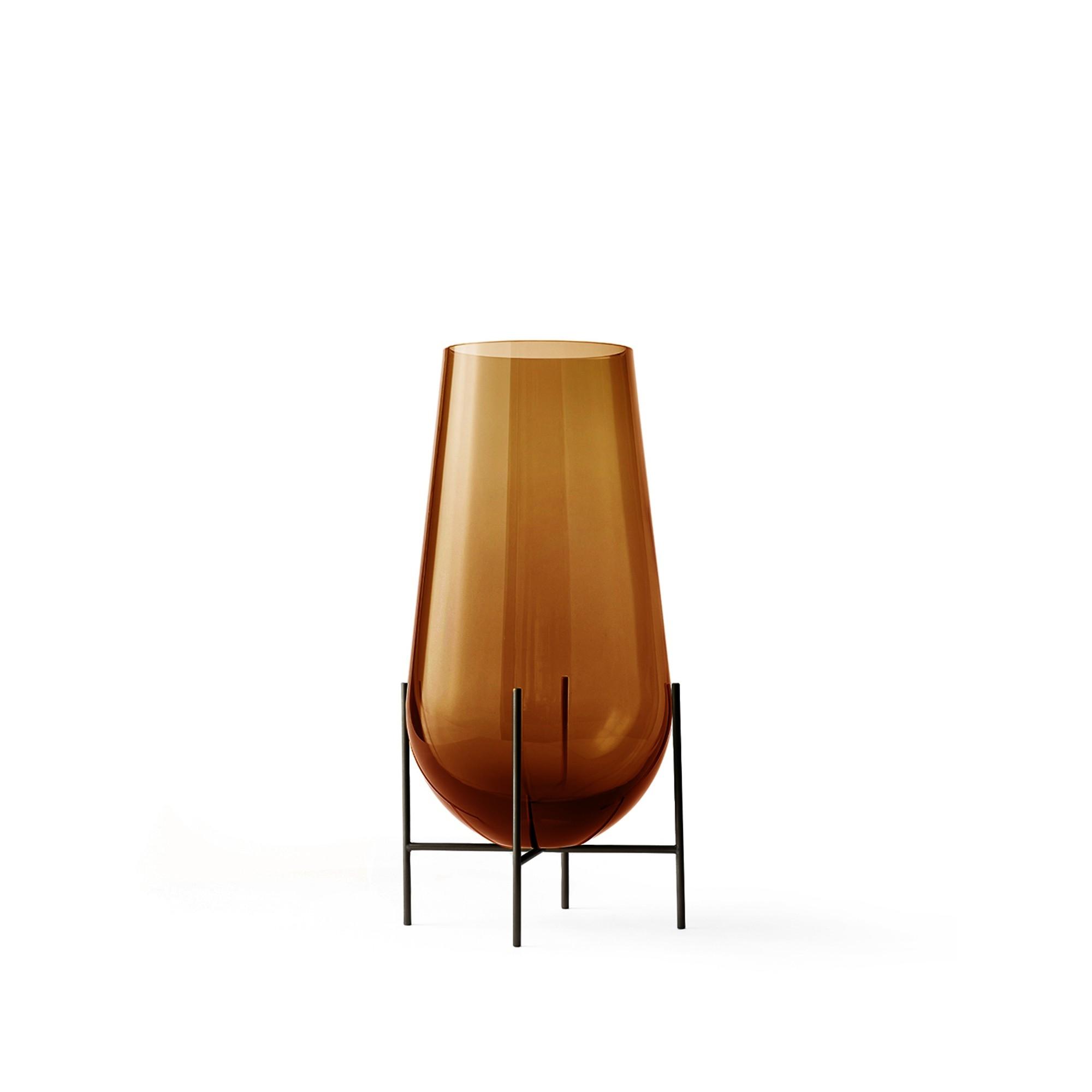 Audo Echasse Vase Small Amber/ Bronzed Brass