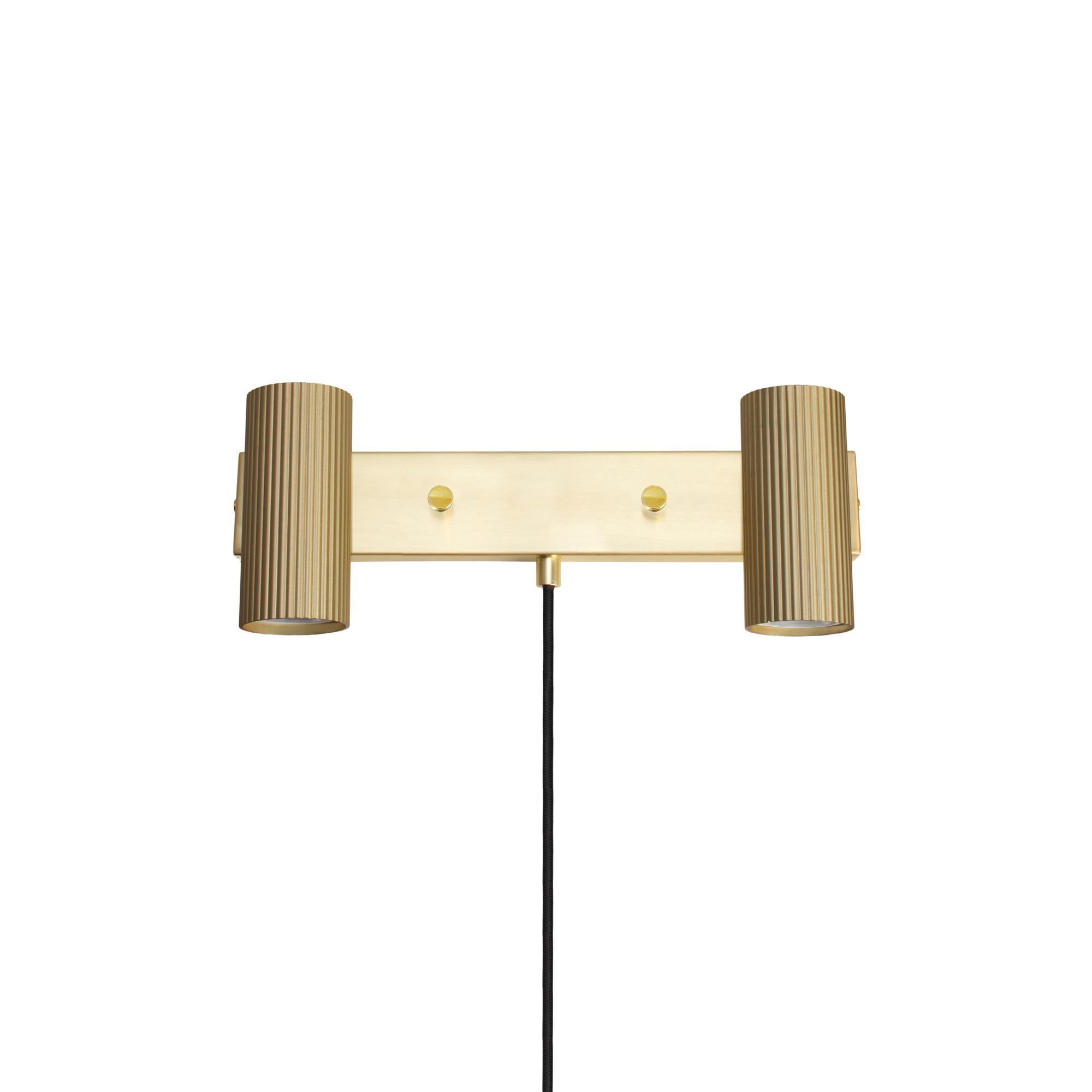 Globen Lighting Hubble 2 Wall Lamp Brushed Brass