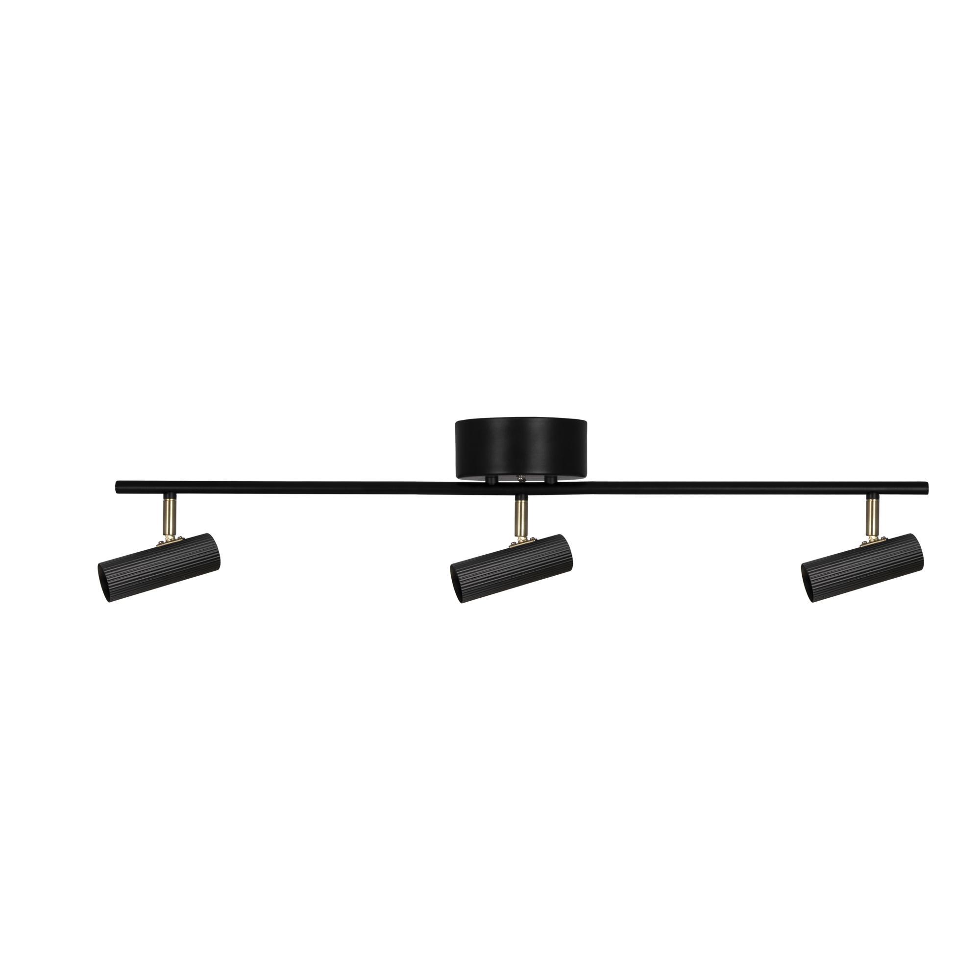 Globen Lighting Hubble 3 Long Ceiling Light Black