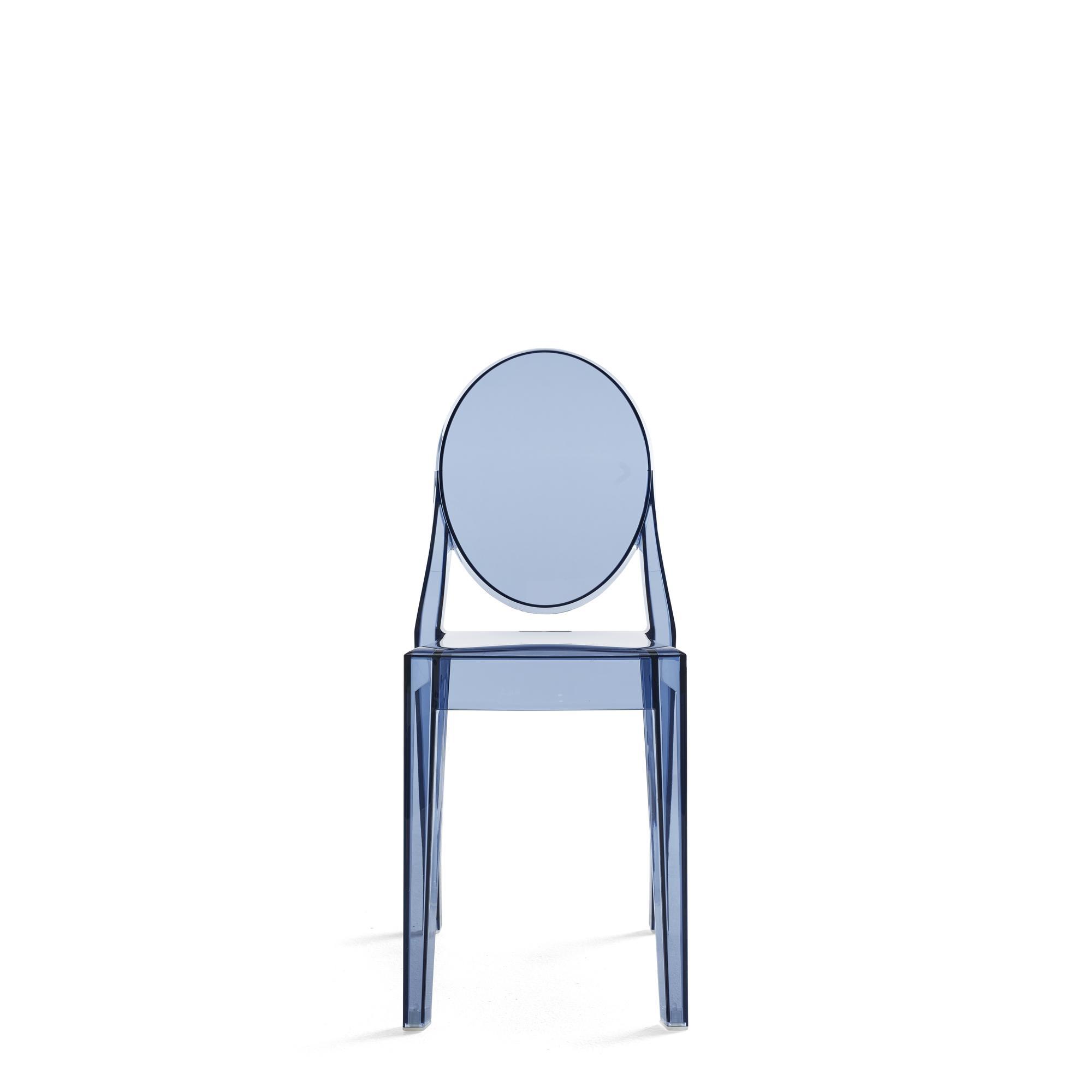 Kartell Victoria Ghost Chaise de Salle à Manger Bleu