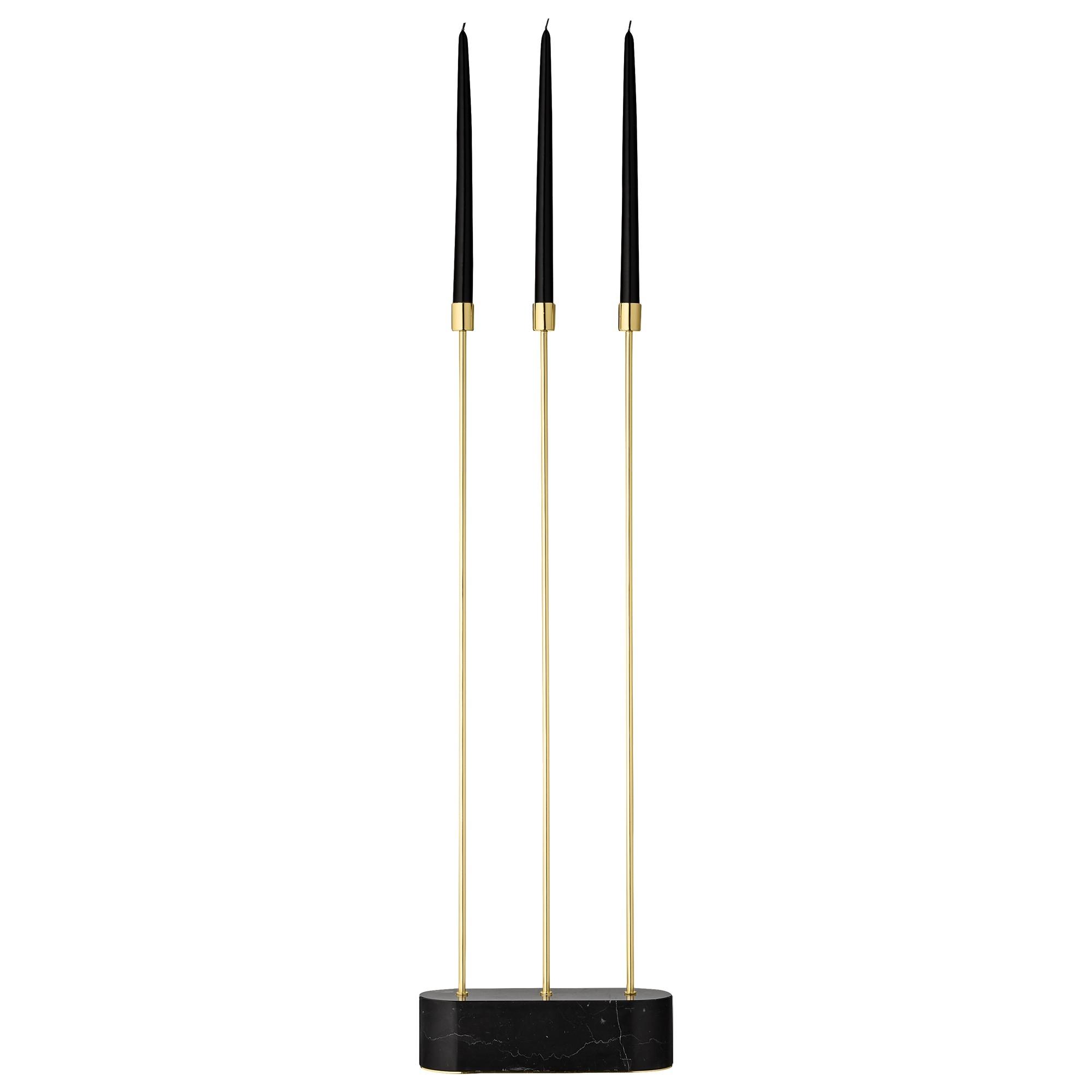 AYTM GRASIL Floor Candlestick Black/ Gold