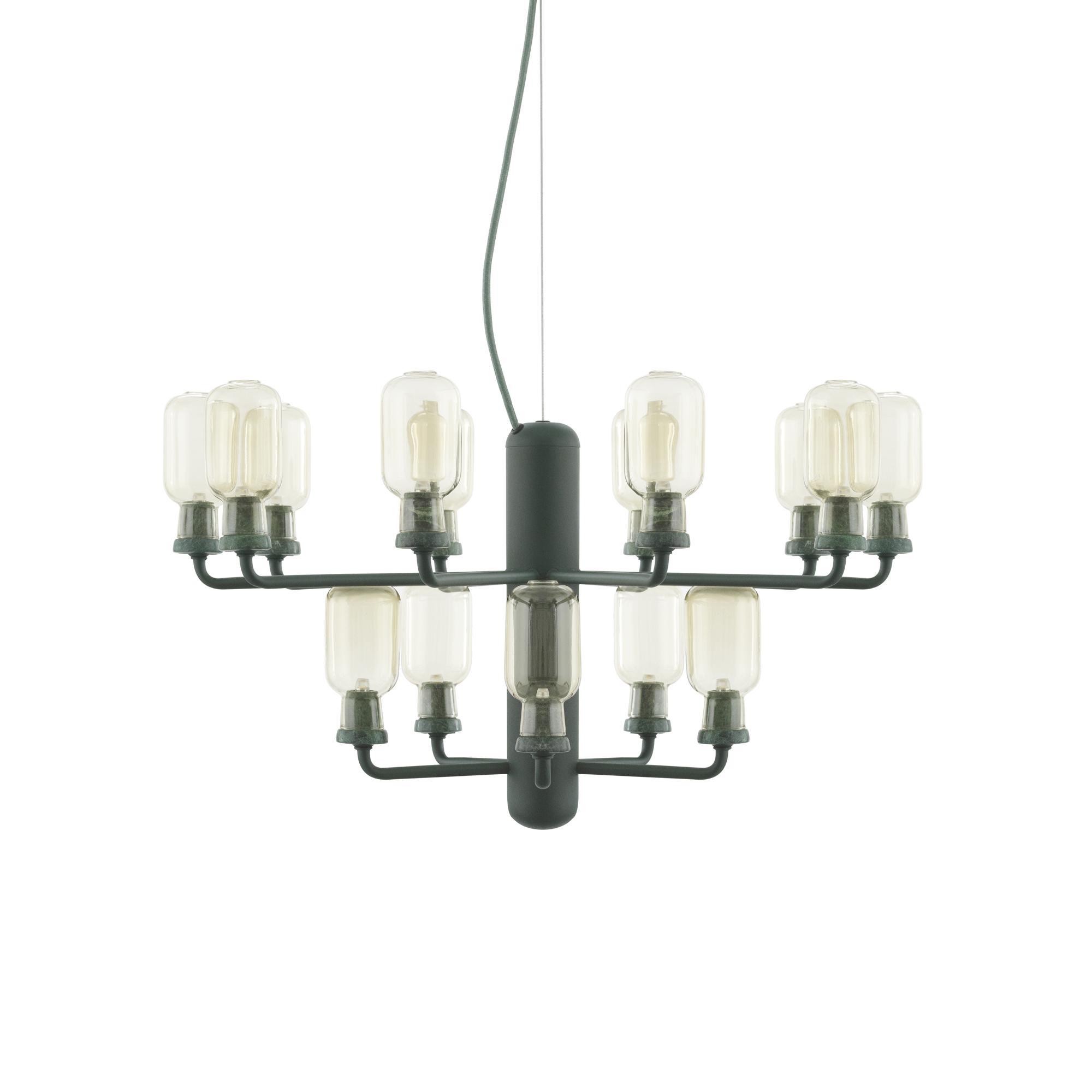 Normann Copenhagen Amp Chandelier Small Gold & Green