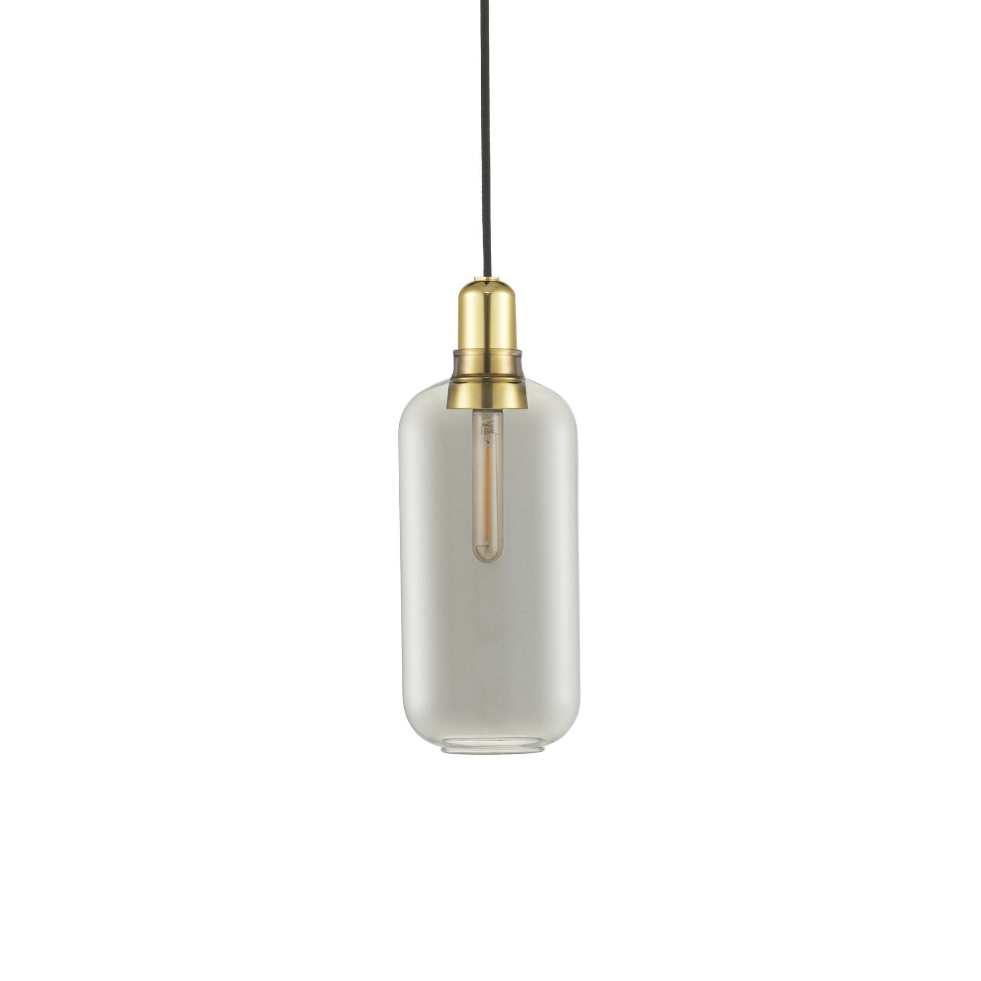 Normann Copenhagen Amp Pendant Big Smoke-coloured/Brass