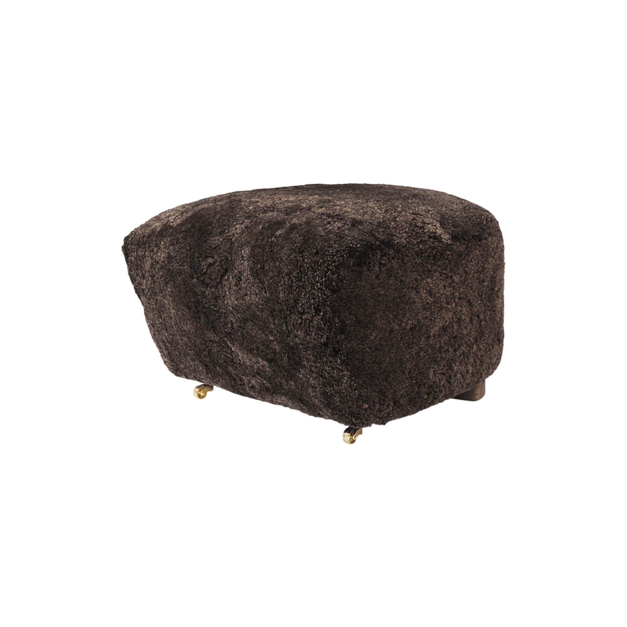 Audo The Tired Man Stool Smoked Oak/Sheepskin Espresso