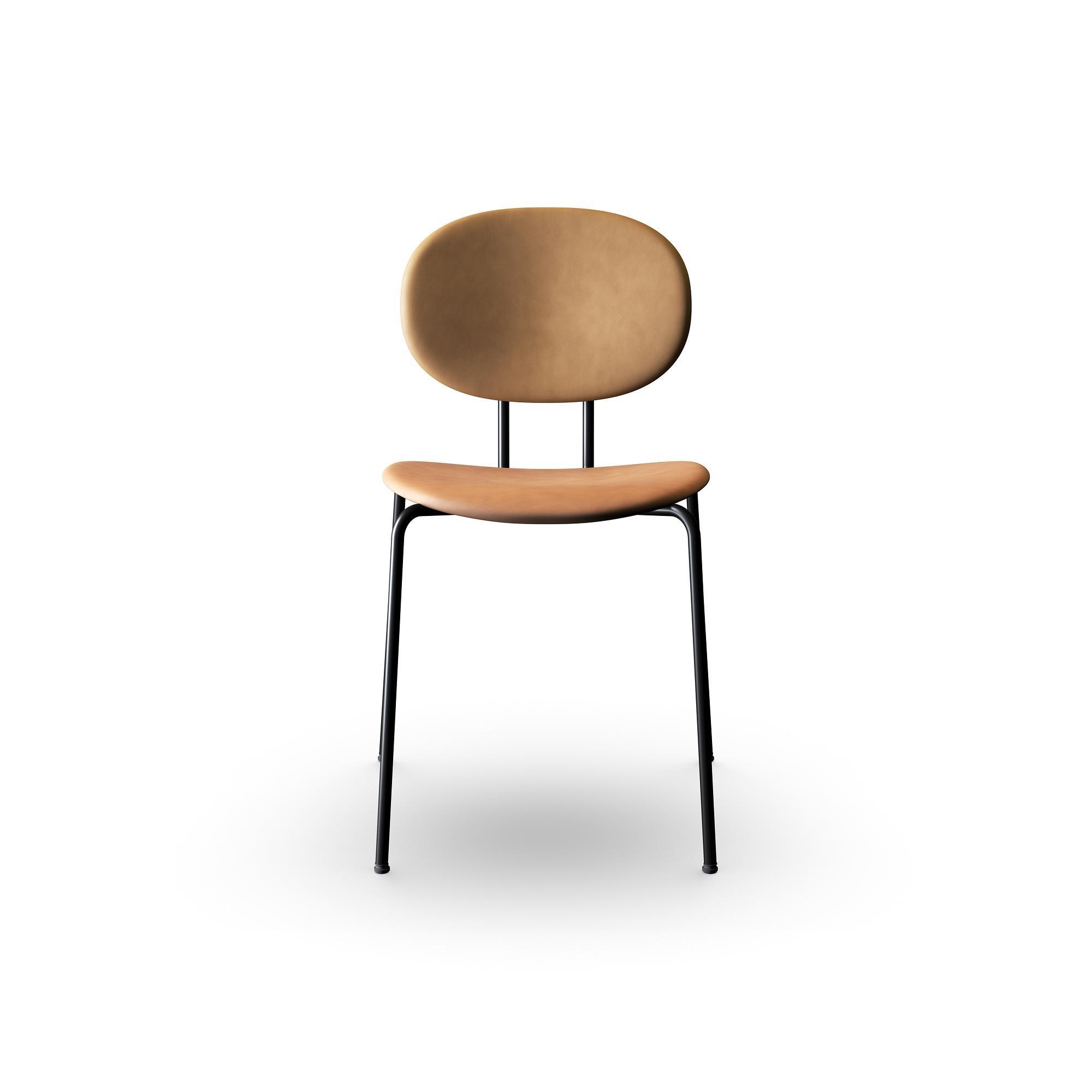 Sibast Furniture Piet Hein Eettafelstoel Zwart/Cognac Leer