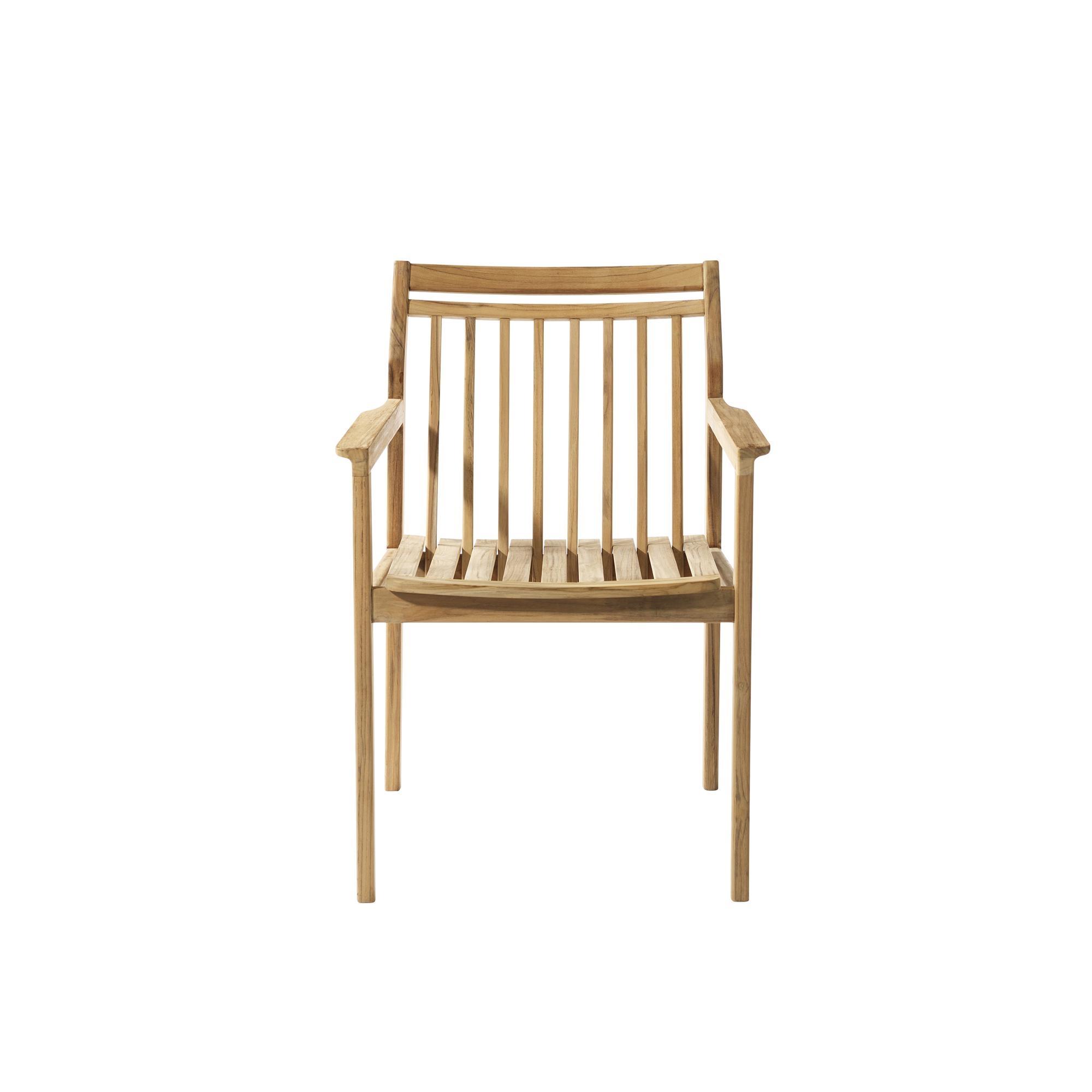 FDB Møbler M1 Sammen Outdoor Dining Chair with Armrests Teak