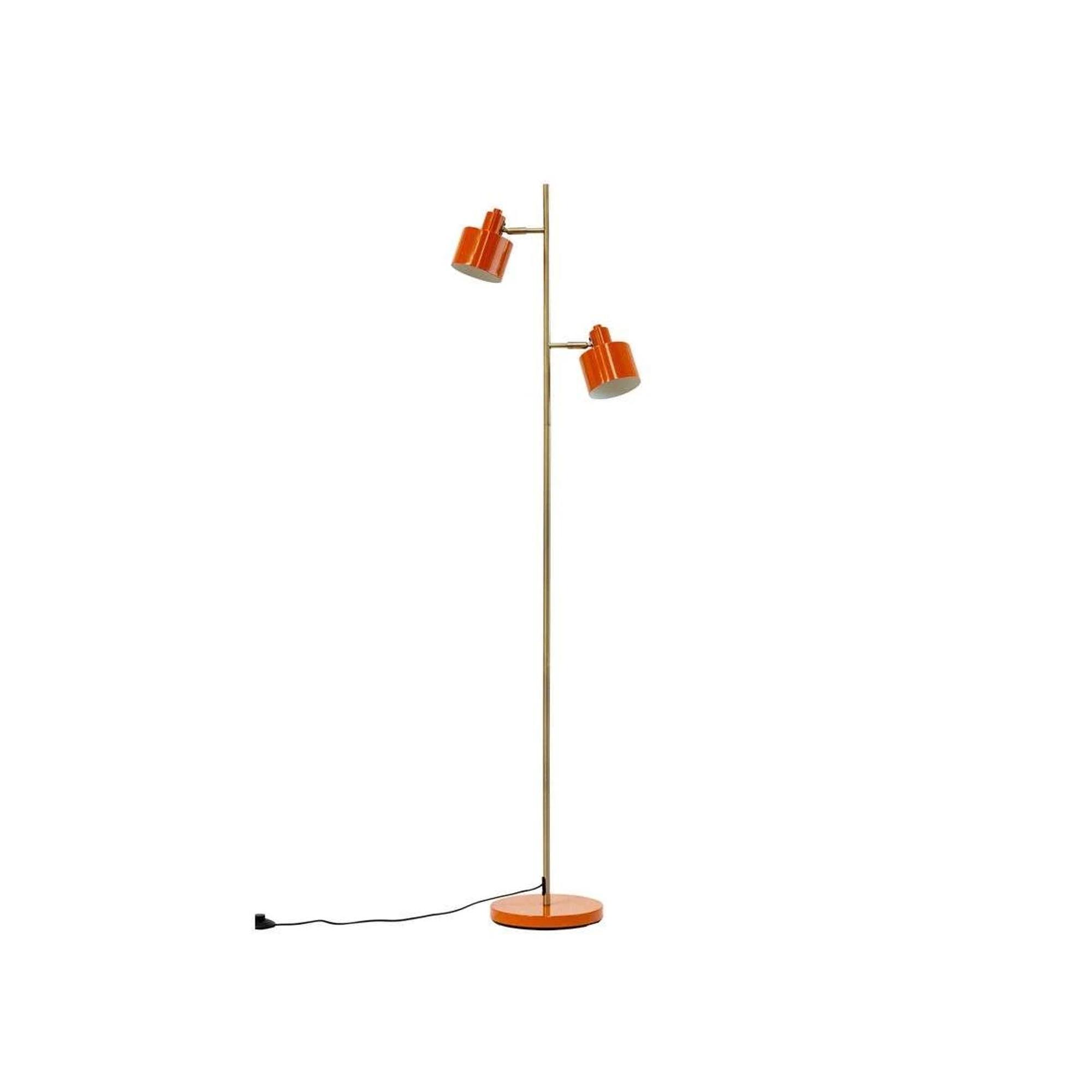 Dyberg Larsen Ocean Gulvlampe Orange/Messing