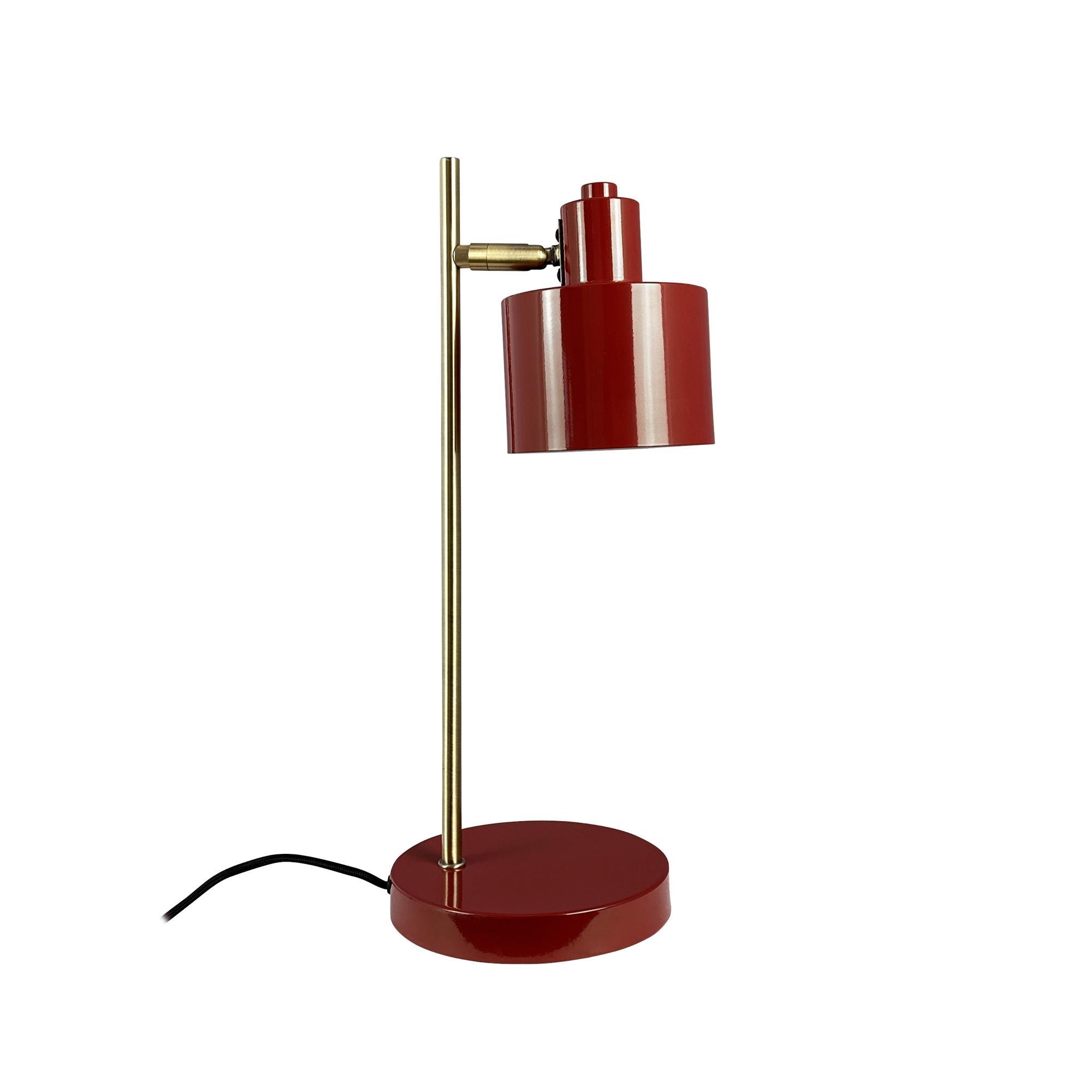 Dyberg Larsen Ocean Table Lamp Dark Red/ Brass