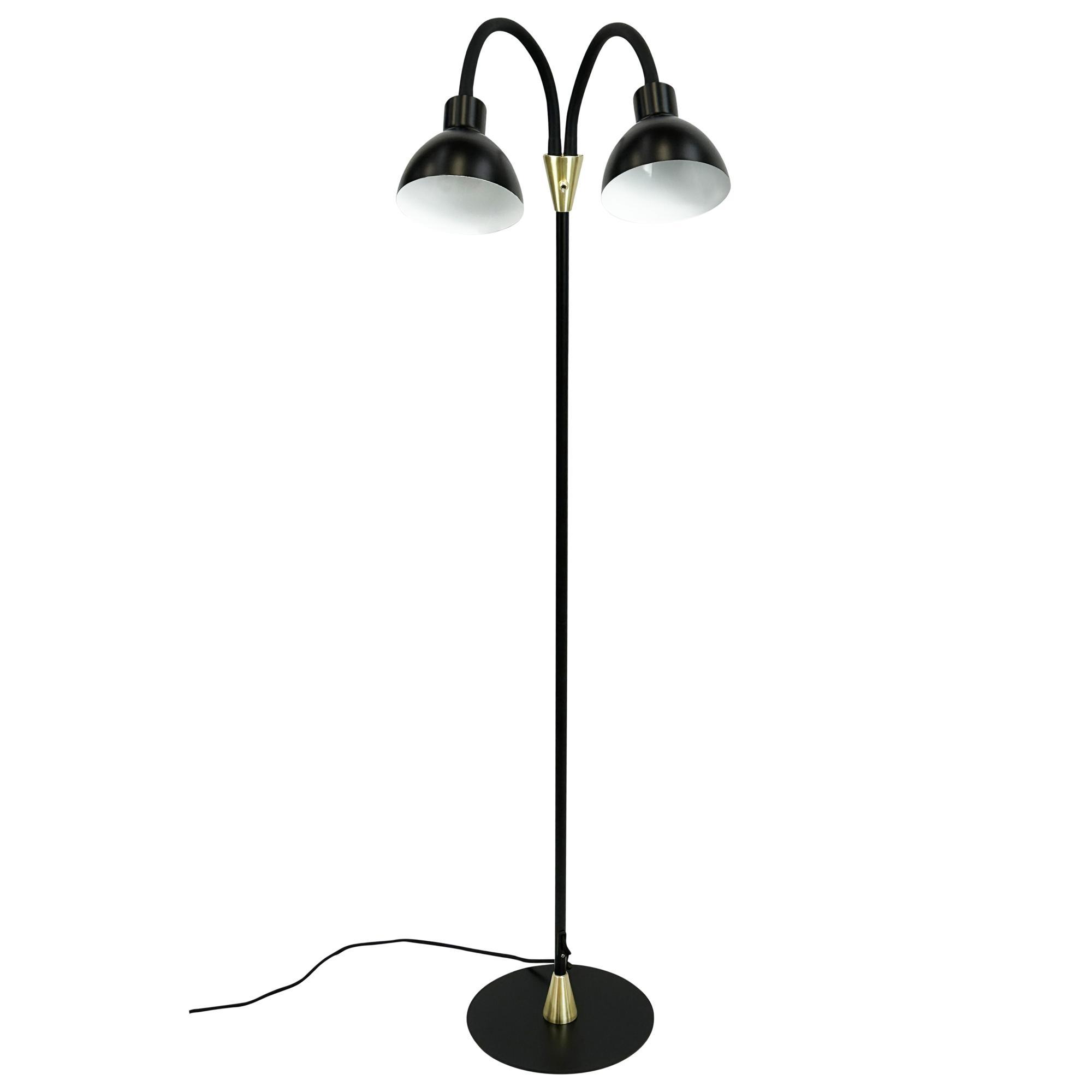 Dyberg Larsen Lilje Floor Lamp Black/ Brass