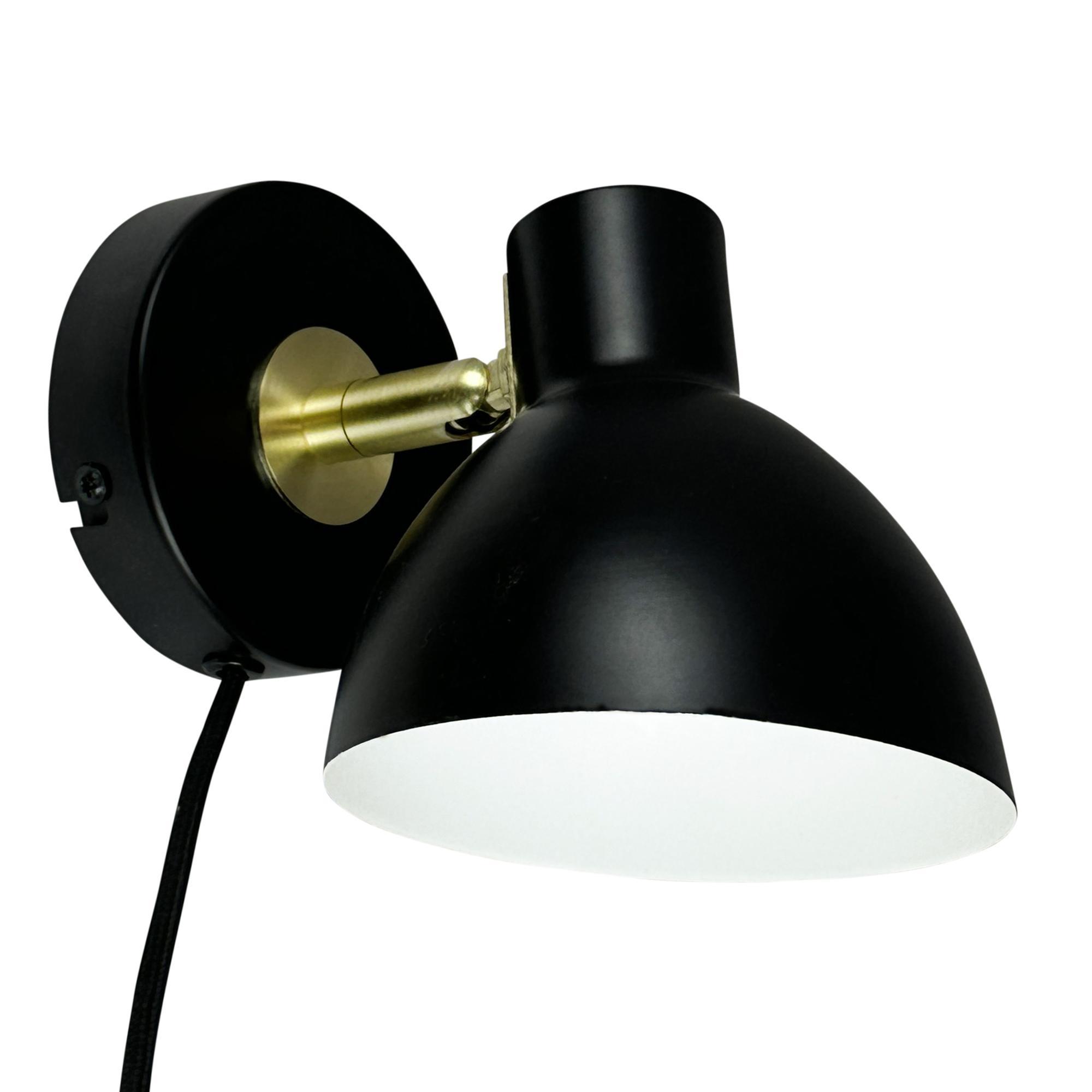 Dyberg Larsen Lilje Wall Lamp Black/ Brass