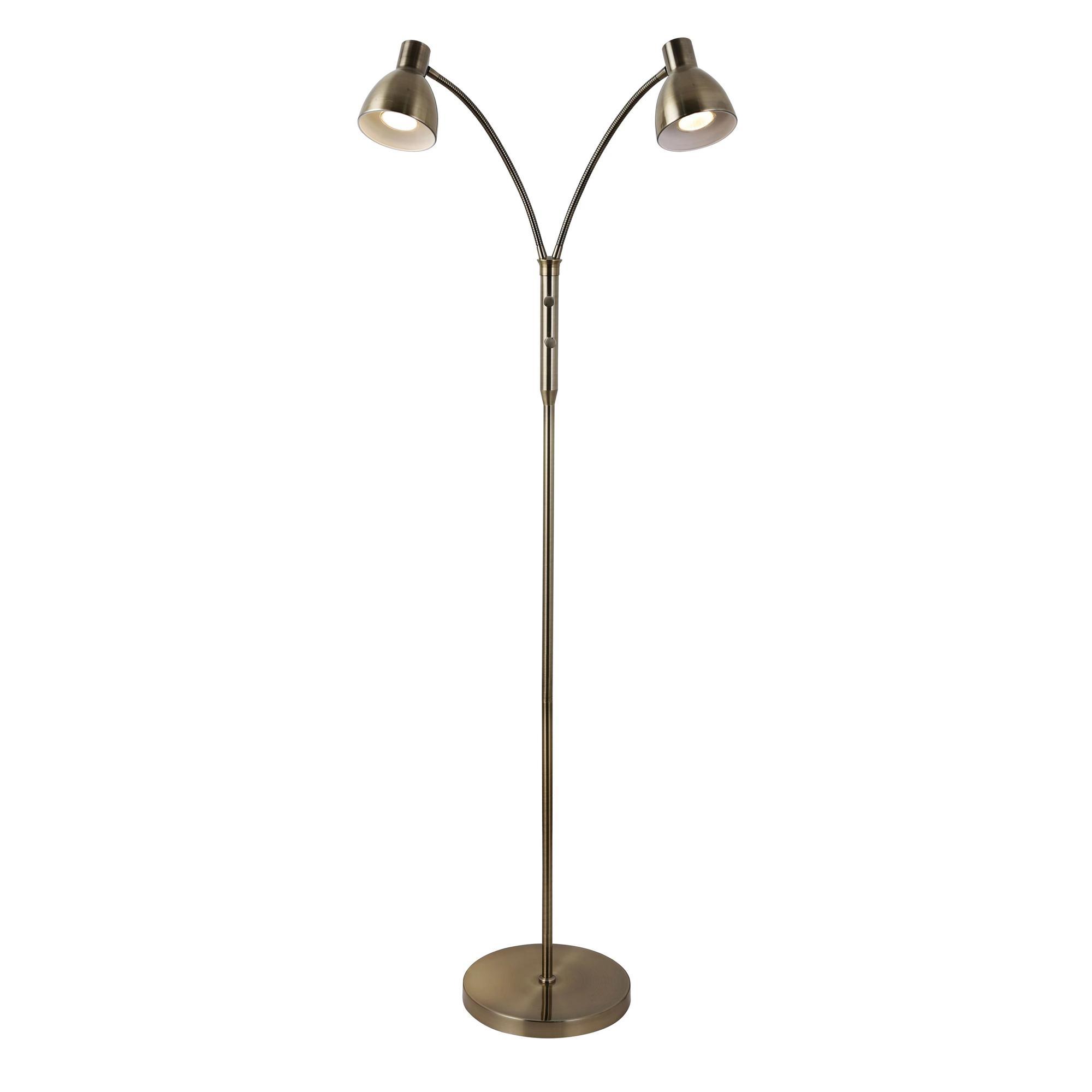 Halo Design Hudson Floor Lamp 2 Arms Antique