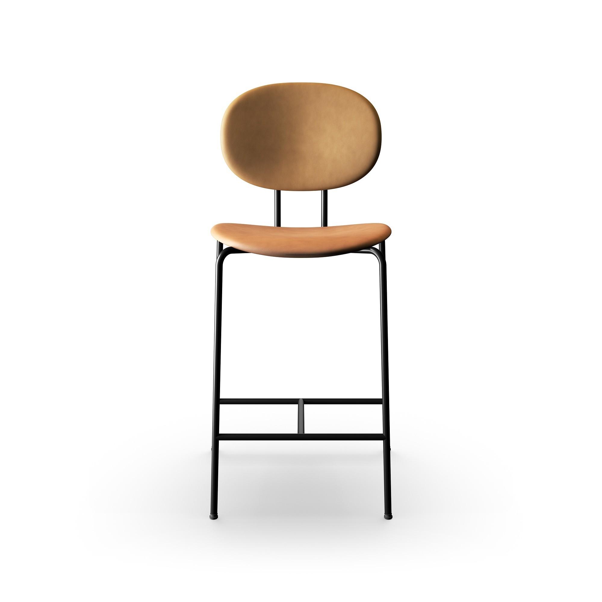 Sibast Furniture Piet Hein Barstool musta konjakinahka