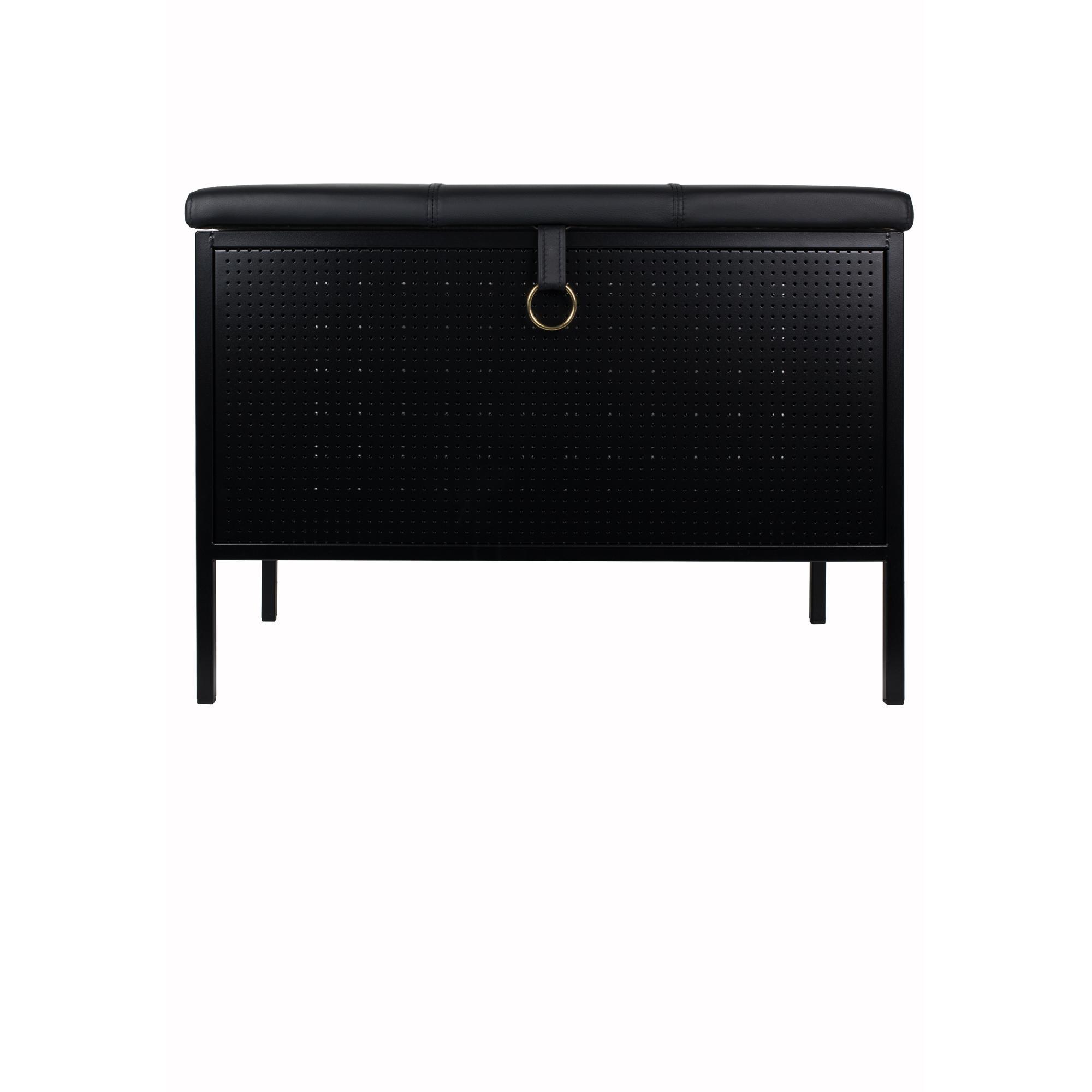 Maze Frank Storage Bench Black/ Black