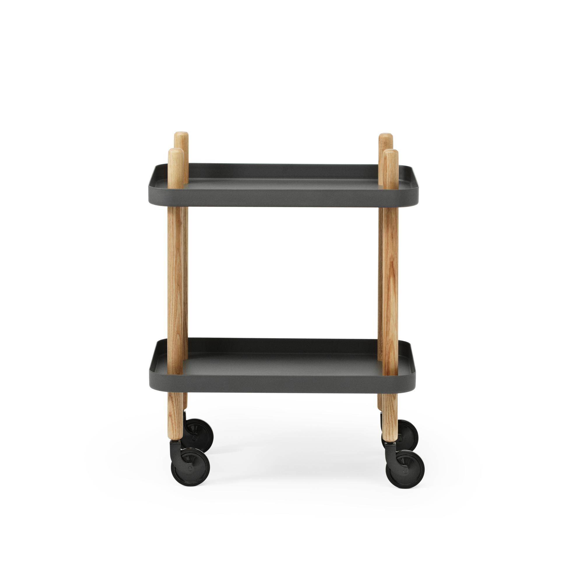 Normann Copenhagen Block Trolley Tummanharmaa