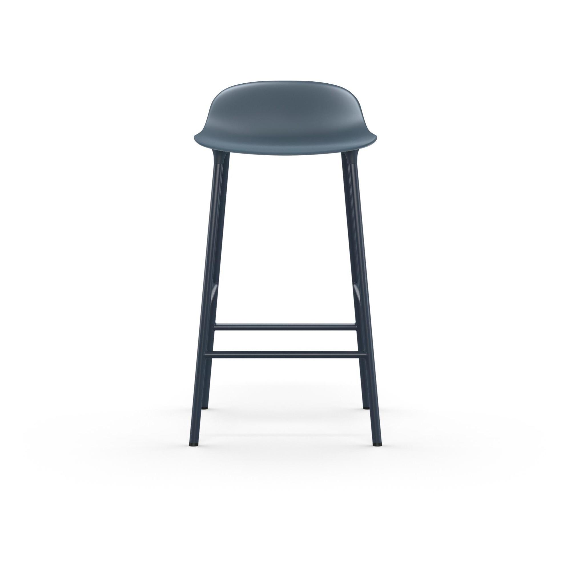 Normann Copenhagen Form Barkruk H65 cm Blauw/Staal