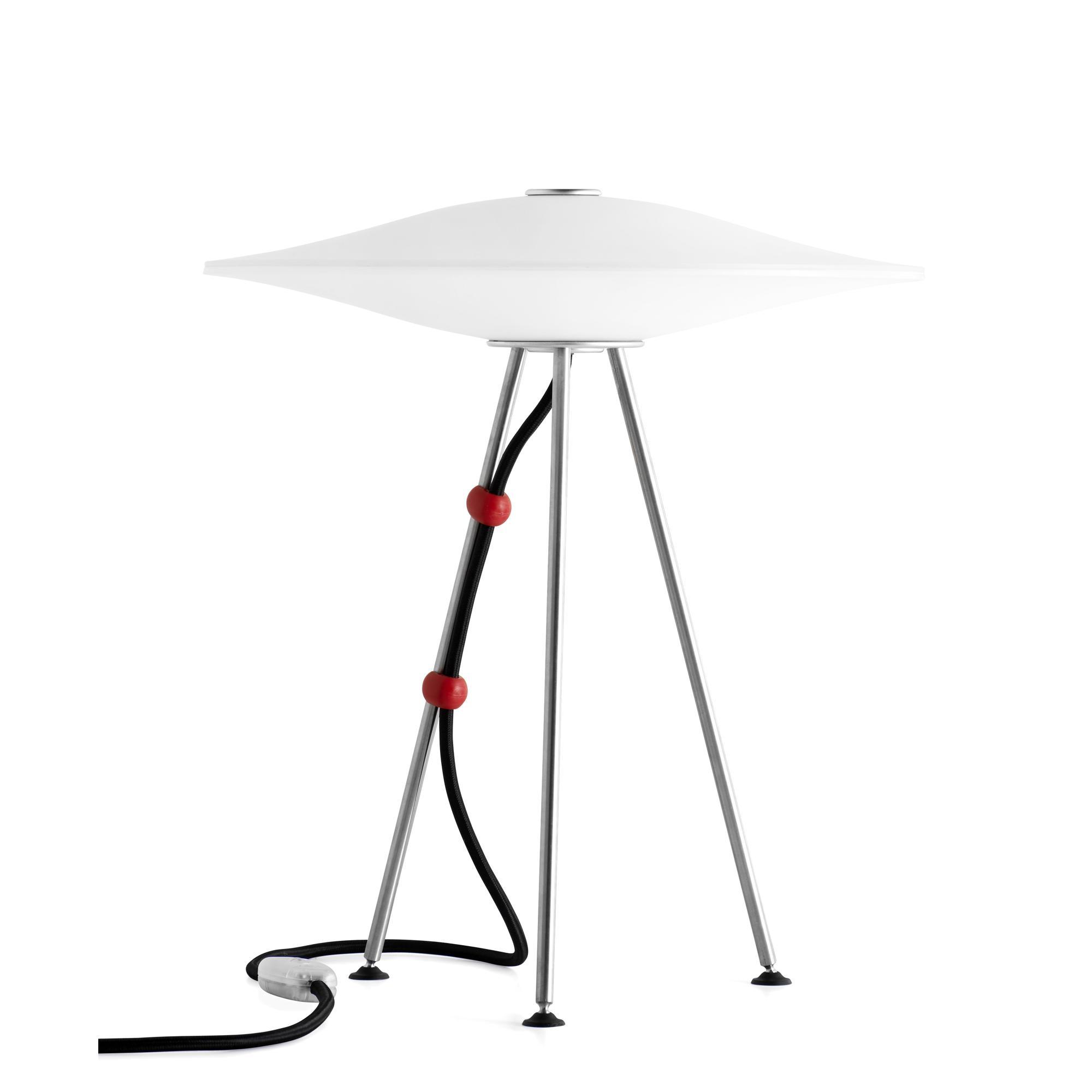 Piet Hein Sinus 330D Tafellamp Opaal met Zwart Textiel Snoer