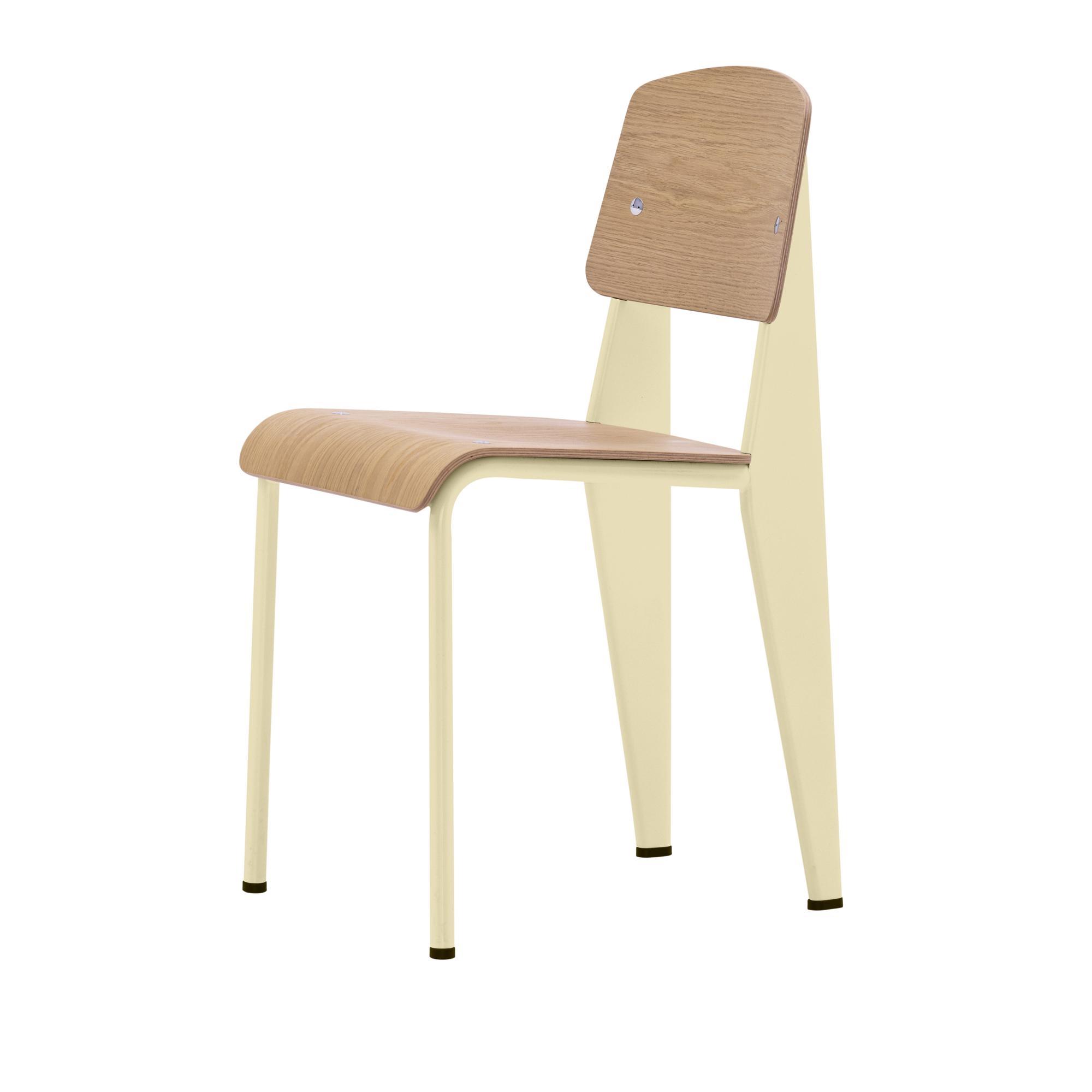 Vitra Standard Dining Chair Prouvé Blanc Colombe/Oak