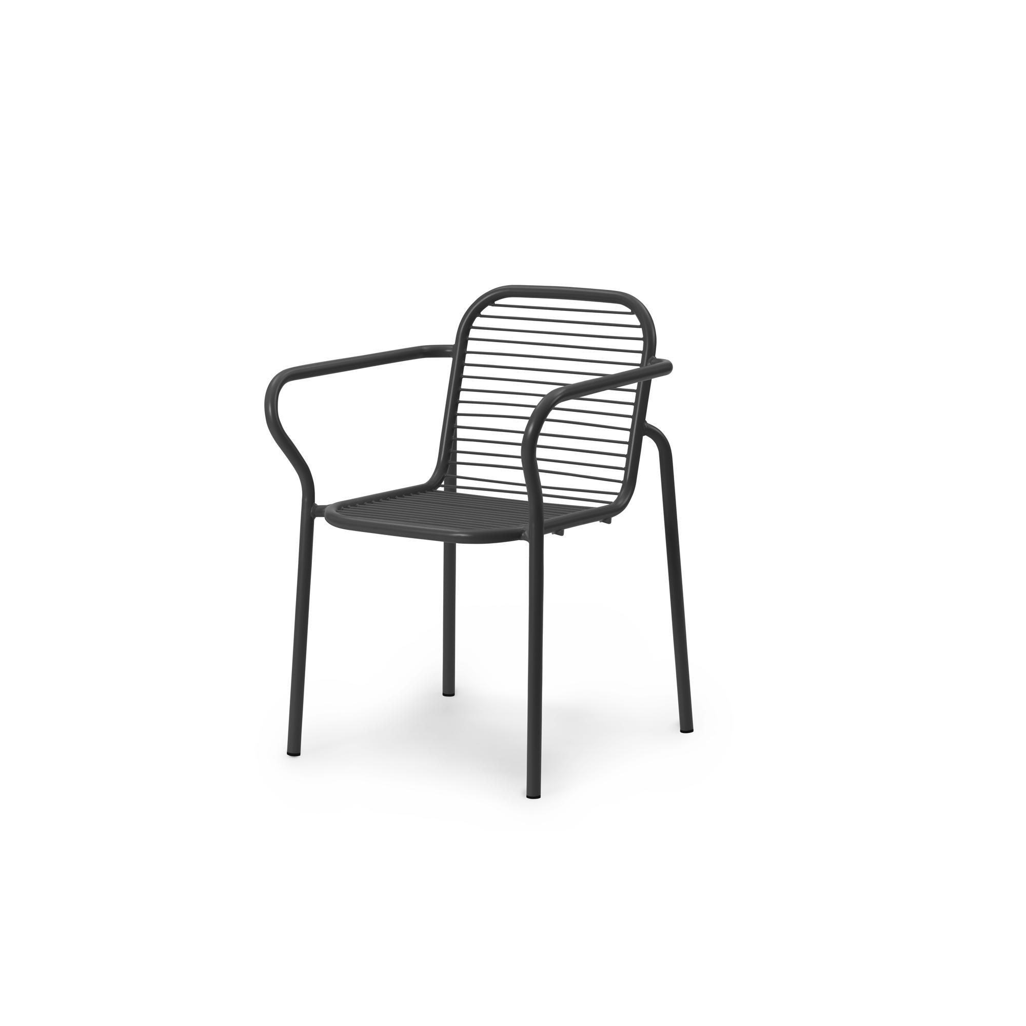 Normann Copenhagen Vig Sedia da Esterno con Braccioli Nero