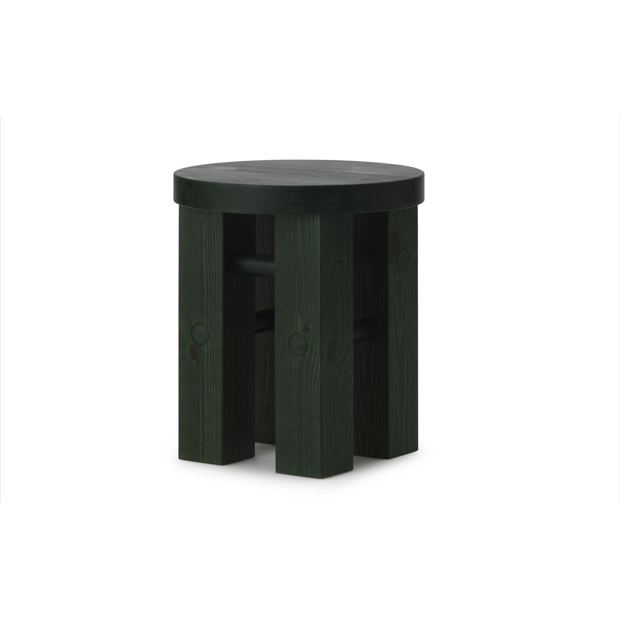 Normann Copenhagen Tabouret en Pin Vert Vert