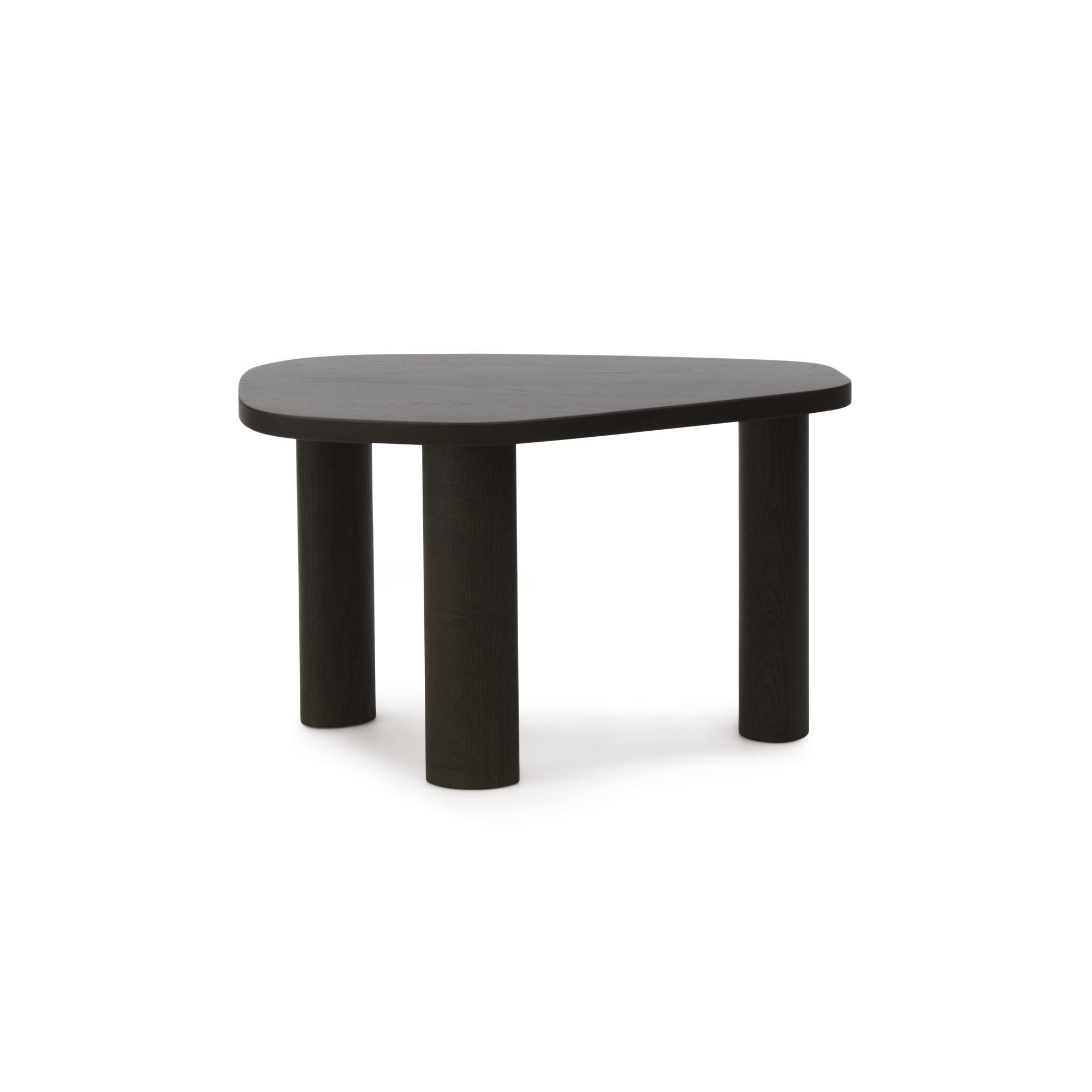 Normann Copenhagen Sculp Table Basse Petit en Bois de Frêne Teinté Marron