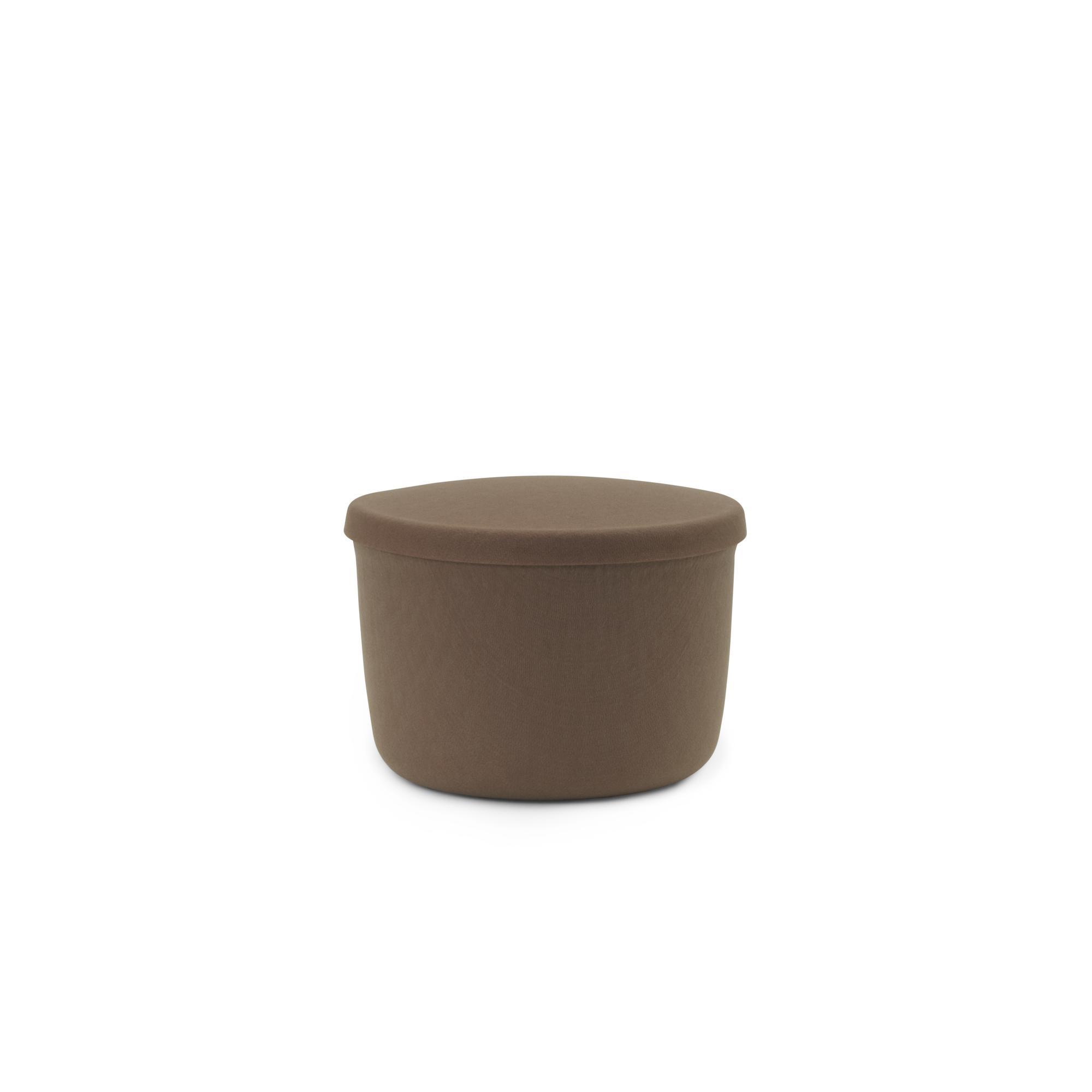 Normann Copenhagen Hide Storage Pouf Small Brown