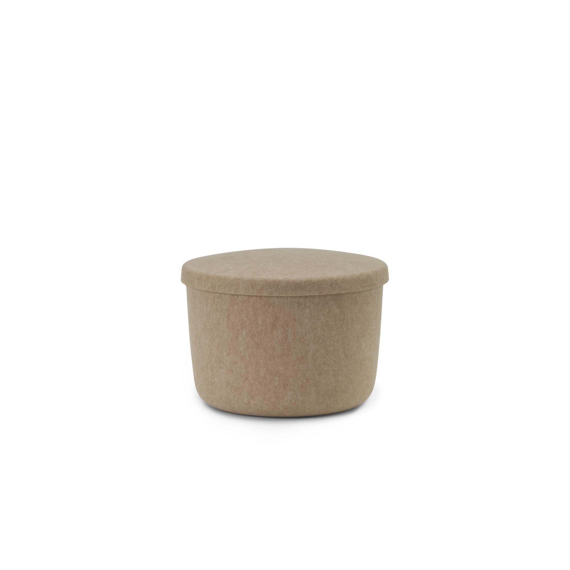 Normann Copenhagen Hide Pouf de Rangement Petit Sable