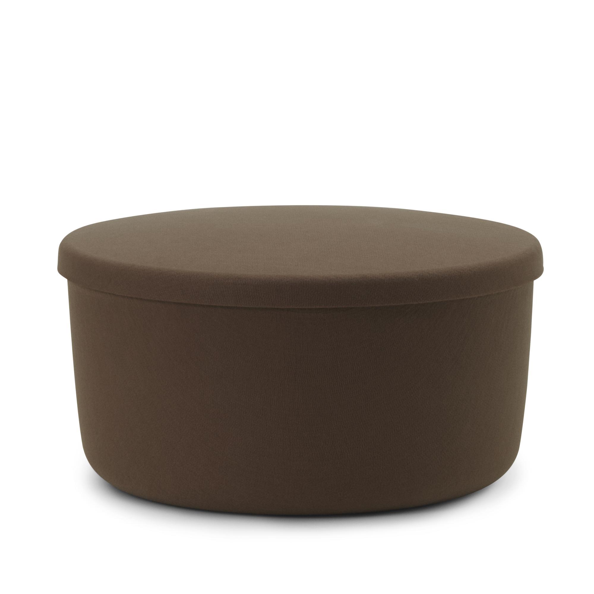 Normann Copenhagen Hide Storage Pouf Large Brown