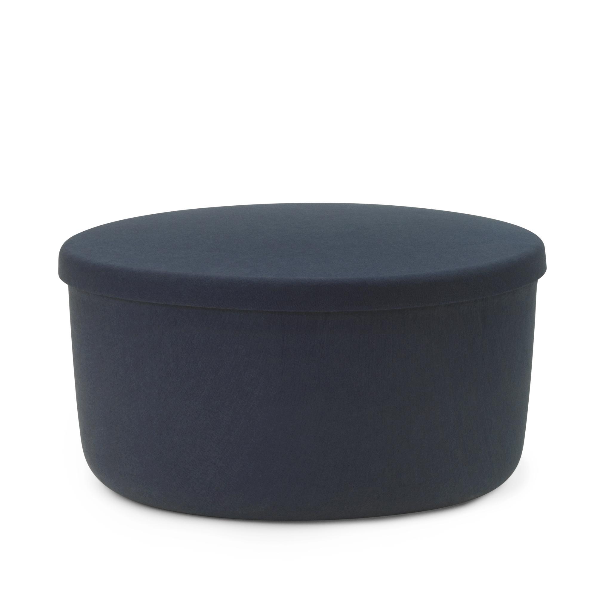 Normann Copenhagen Hide Storage Pouf Large Steel Blue