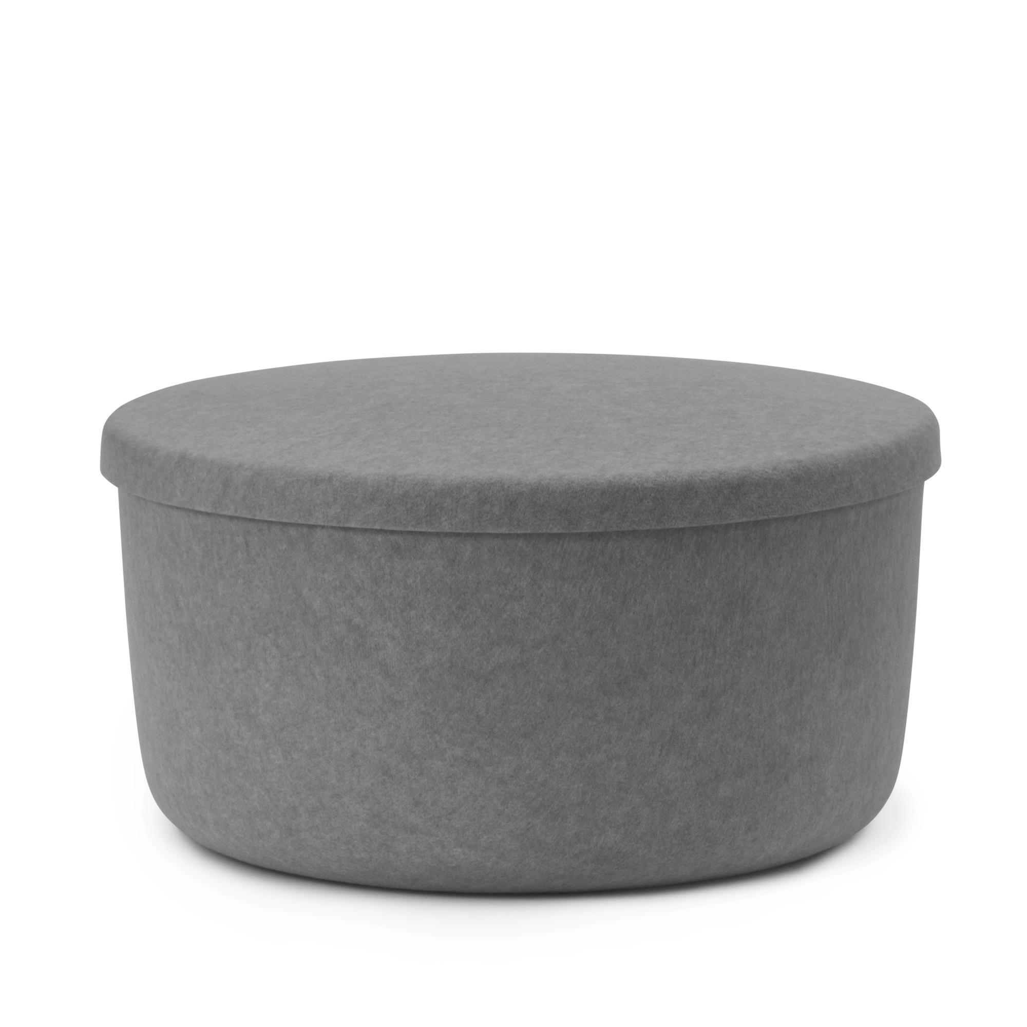 Normann Copenhagen Hide Storage Pouf Large Gray