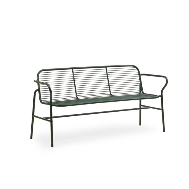 Normann Copenhagen Vig Udendørs Bænk Mørkegrøn
