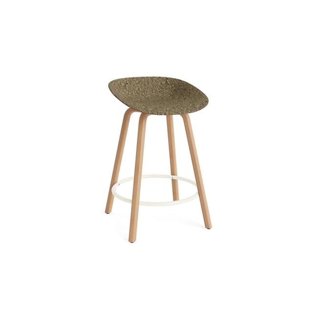Mat Barkruk 65 cm Beuken/ Crème/Zeewier