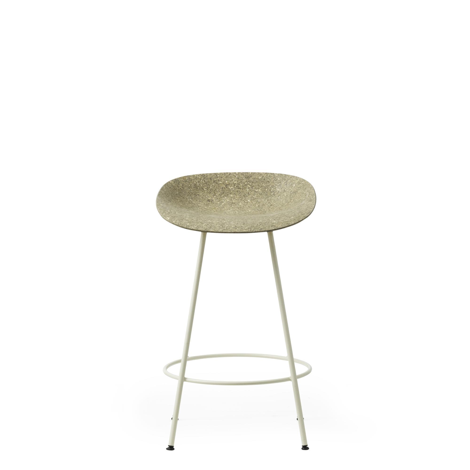 Normann Copenhagen Matt Barstool 65 cm Cream/Steel/Seaweed