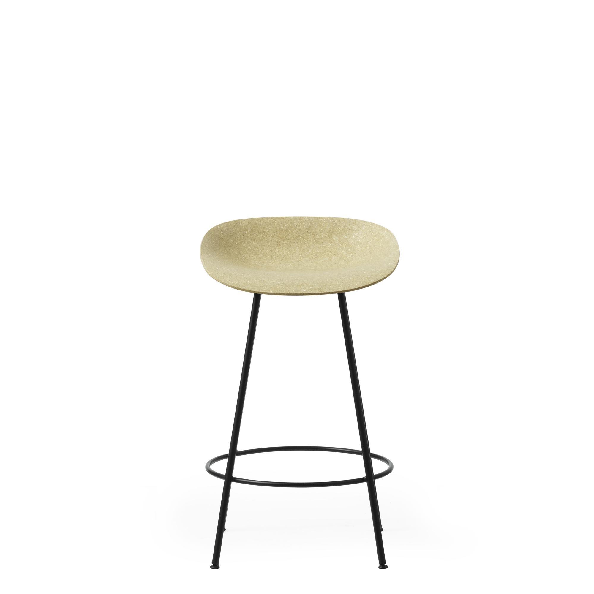 Normann Copenhagen Matt Barstool 65 cm Black/Steel/Hemp