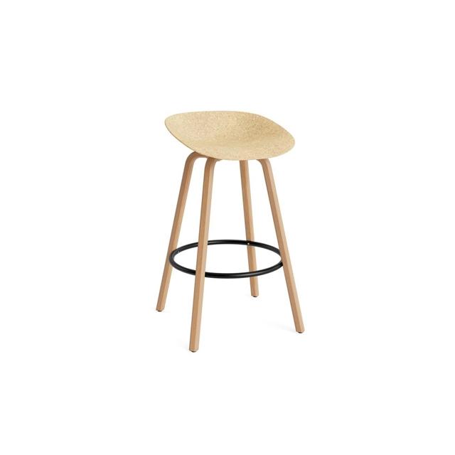 Matt Bar Stool 75 cm Beech/ Black/Hemp