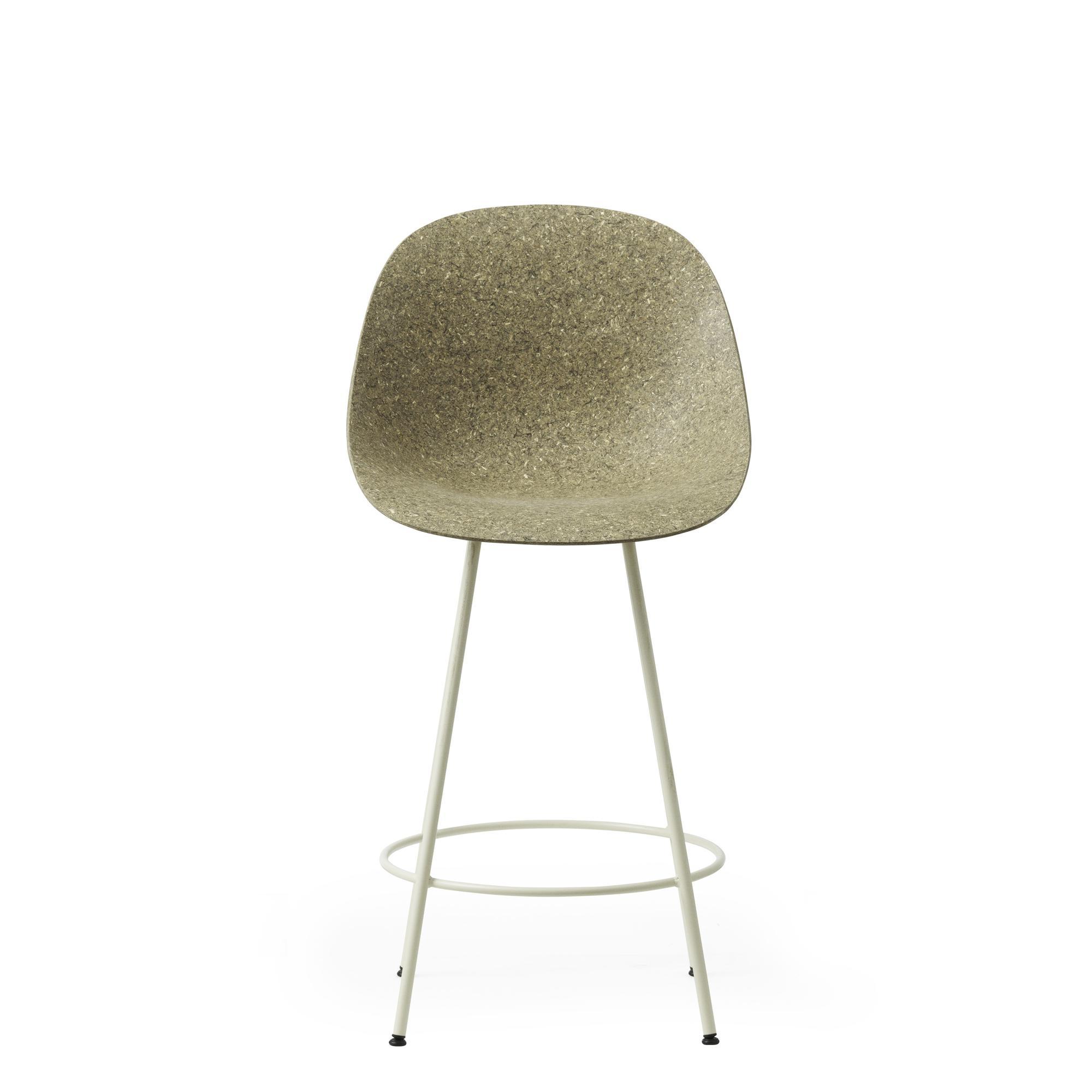 Normann Copenhagen Mat Barstool Selkänojalla 65 cm Kerma/teräs/merilevä