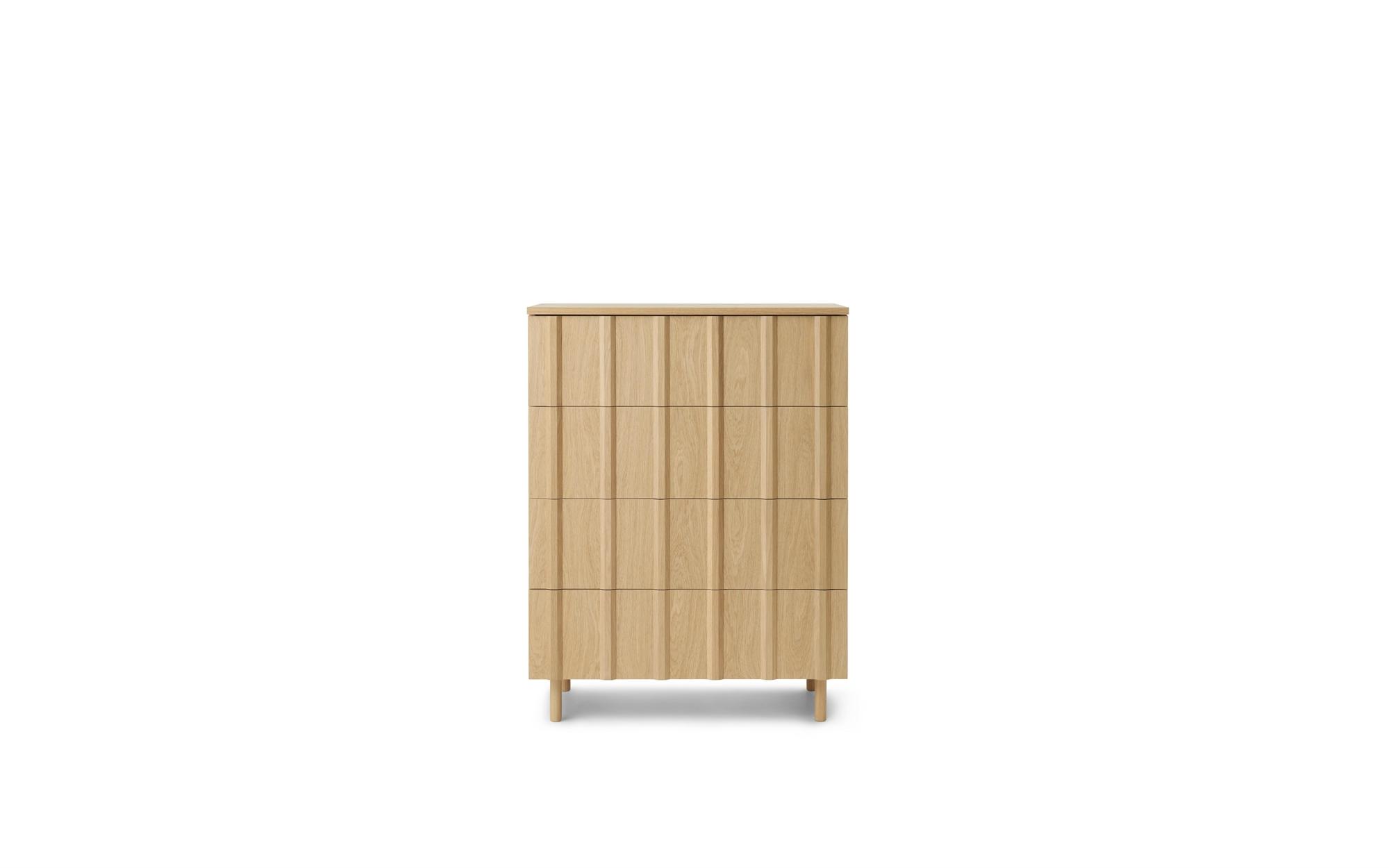 Normann Copenhagen Rib Cabinet With 4 Drawers Oak