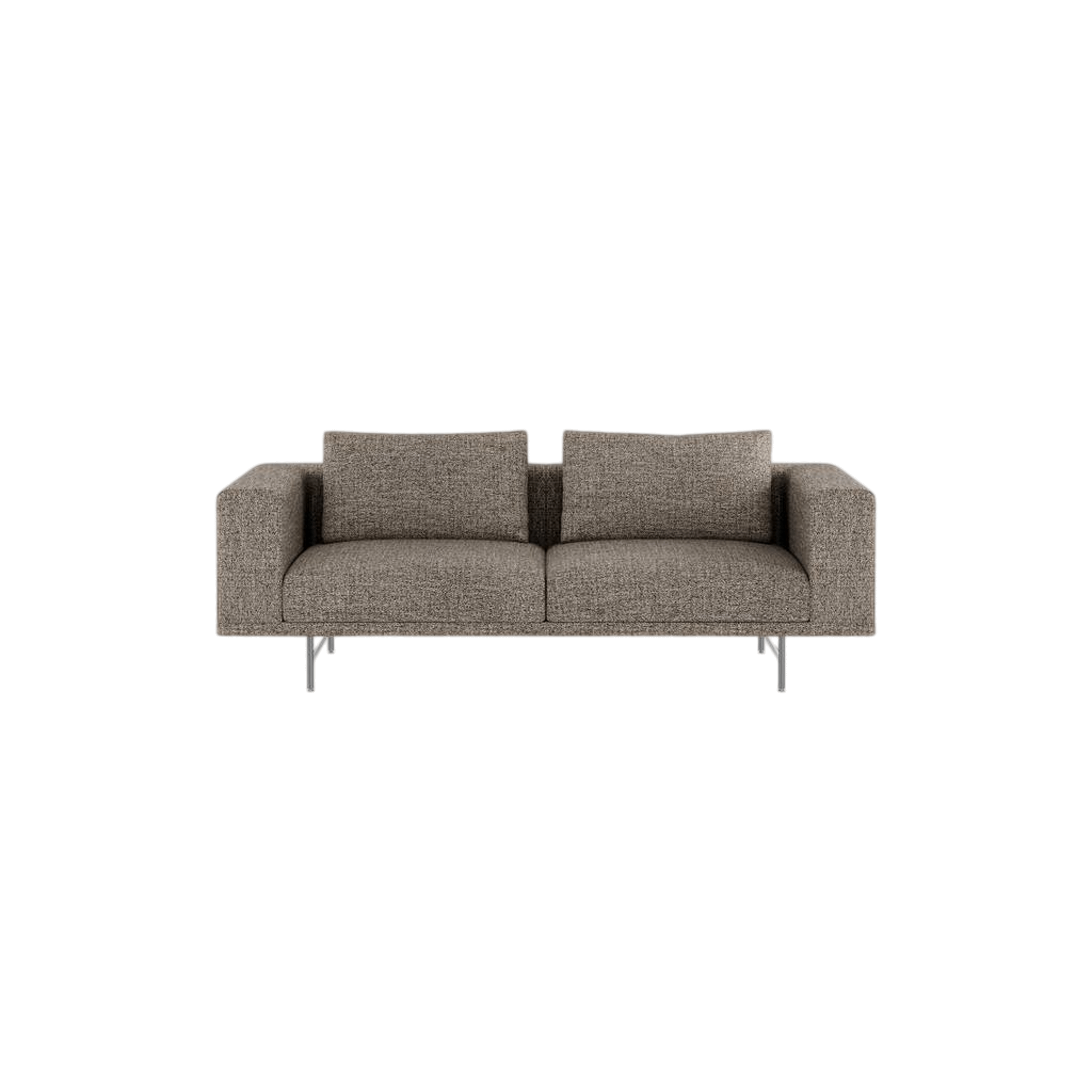 Sofa Dwuosobowa Vipp Loft Bark Umber/ Złamana Biel/Stal Nierdzewna