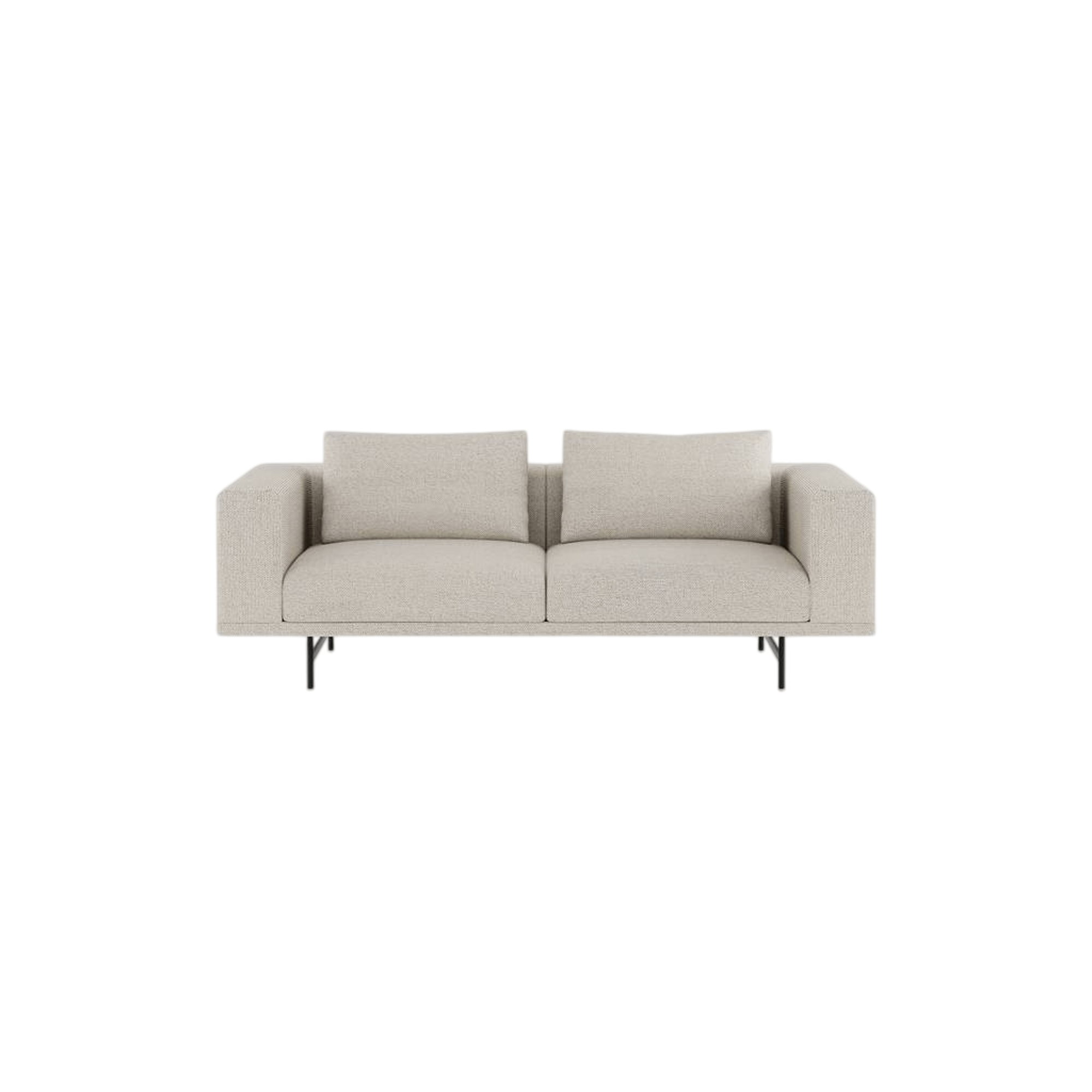 Sofa Dwuosobowa Vipp Loft Wavy Złamana Biel/ Jasnoszary/ Czarny