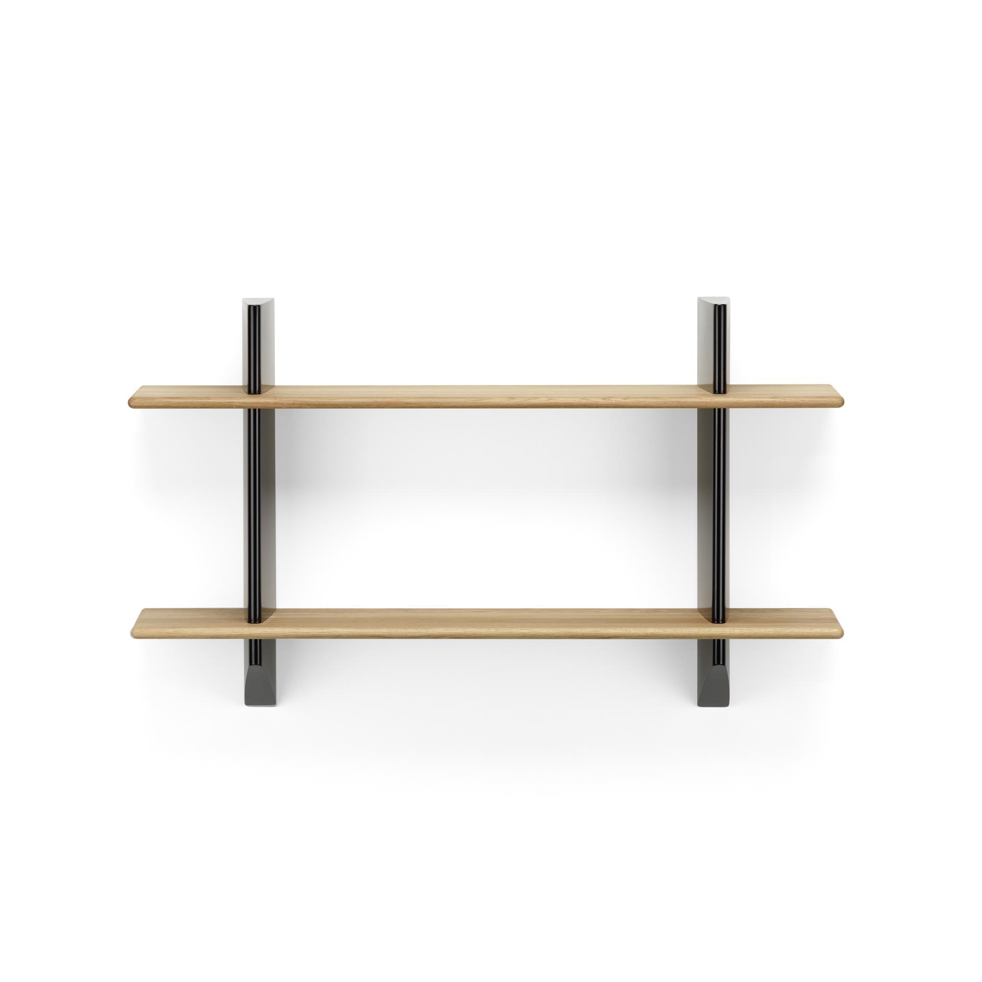 Vitra Rayonnage Mural Shelving Deep Black/ Oak