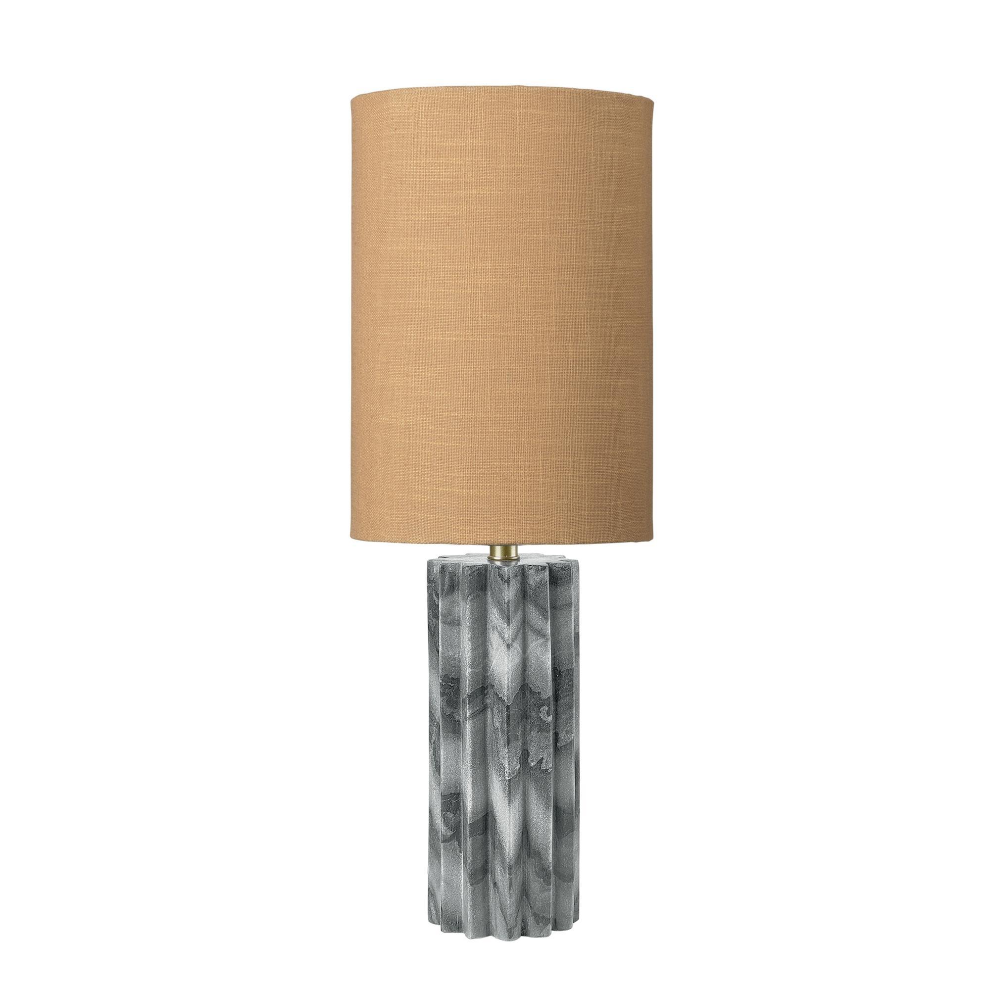 Cozy Living Sila Tischlampe Grau Marmor/Karamell