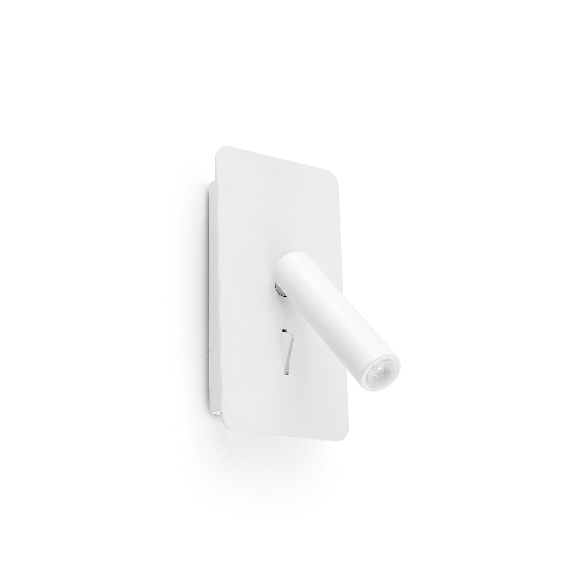 Faro SUAU Lámpara de Pared Con USB Blanco Mate