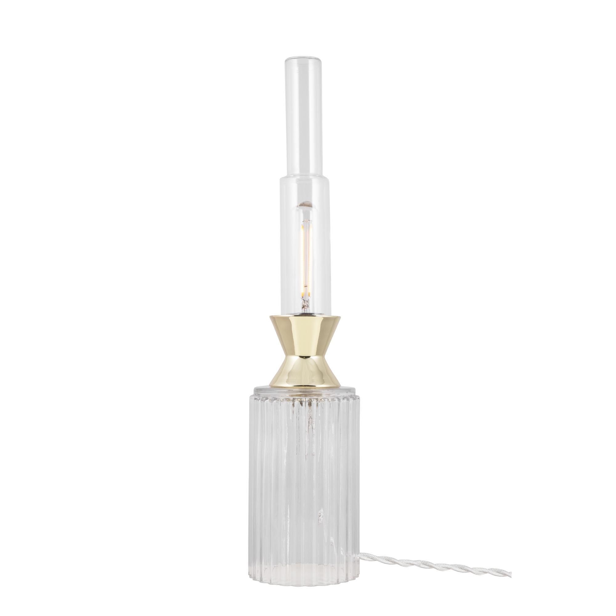 Globen Lighting Ester Table Lamp Clear/ Brass