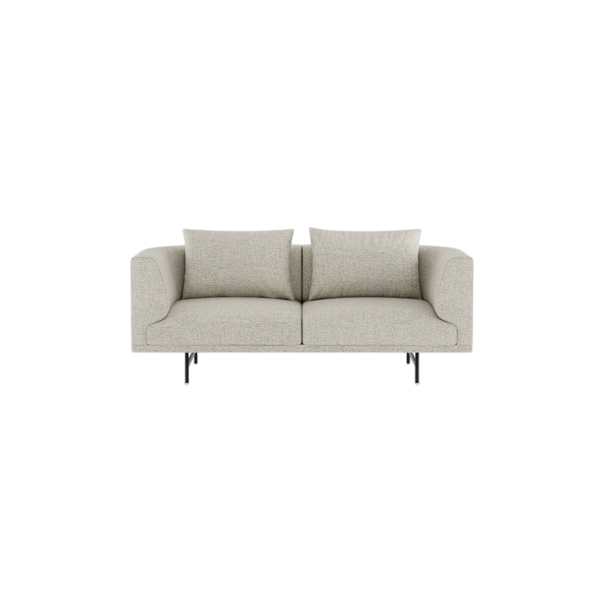 Sofa Dwuosobowa Vipp Chimney w Kolorze Złamana Biel/ Jasnoszary/ Czarny