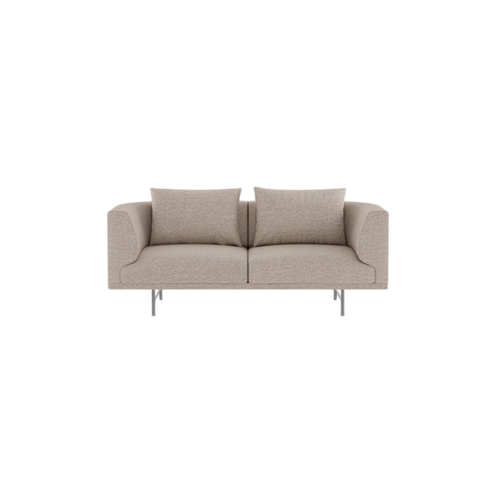 Sofa Dwuosobowa Vipp Chimney Brook Beżowy/ Chestnut/Stainless Steel