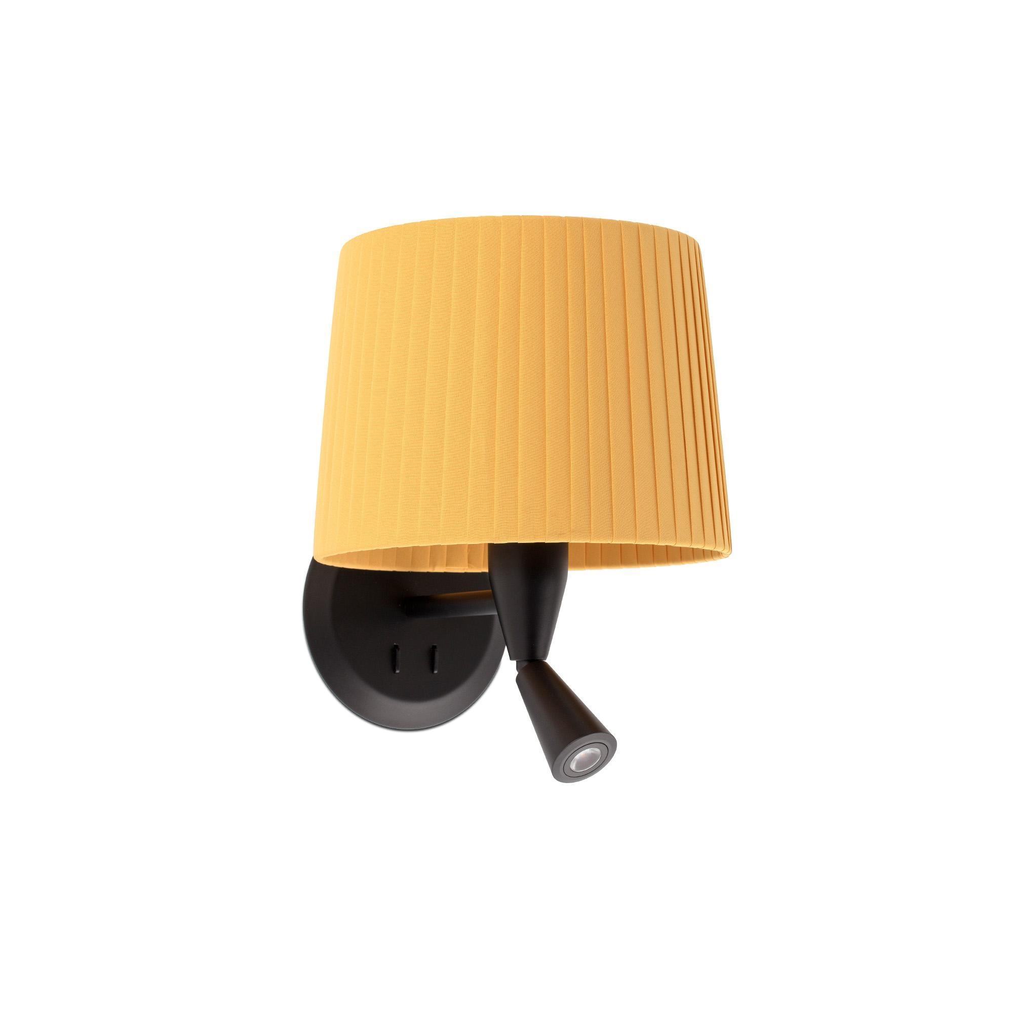 Faro SAMBA Lámpara de Pared Negro Mate/Amarillo