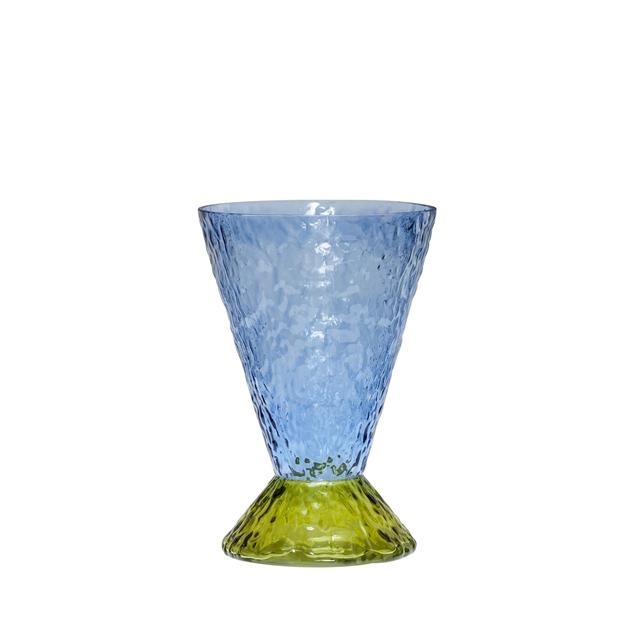 Bilde av Hübsch Abyss Vase Light Blue/ Olive