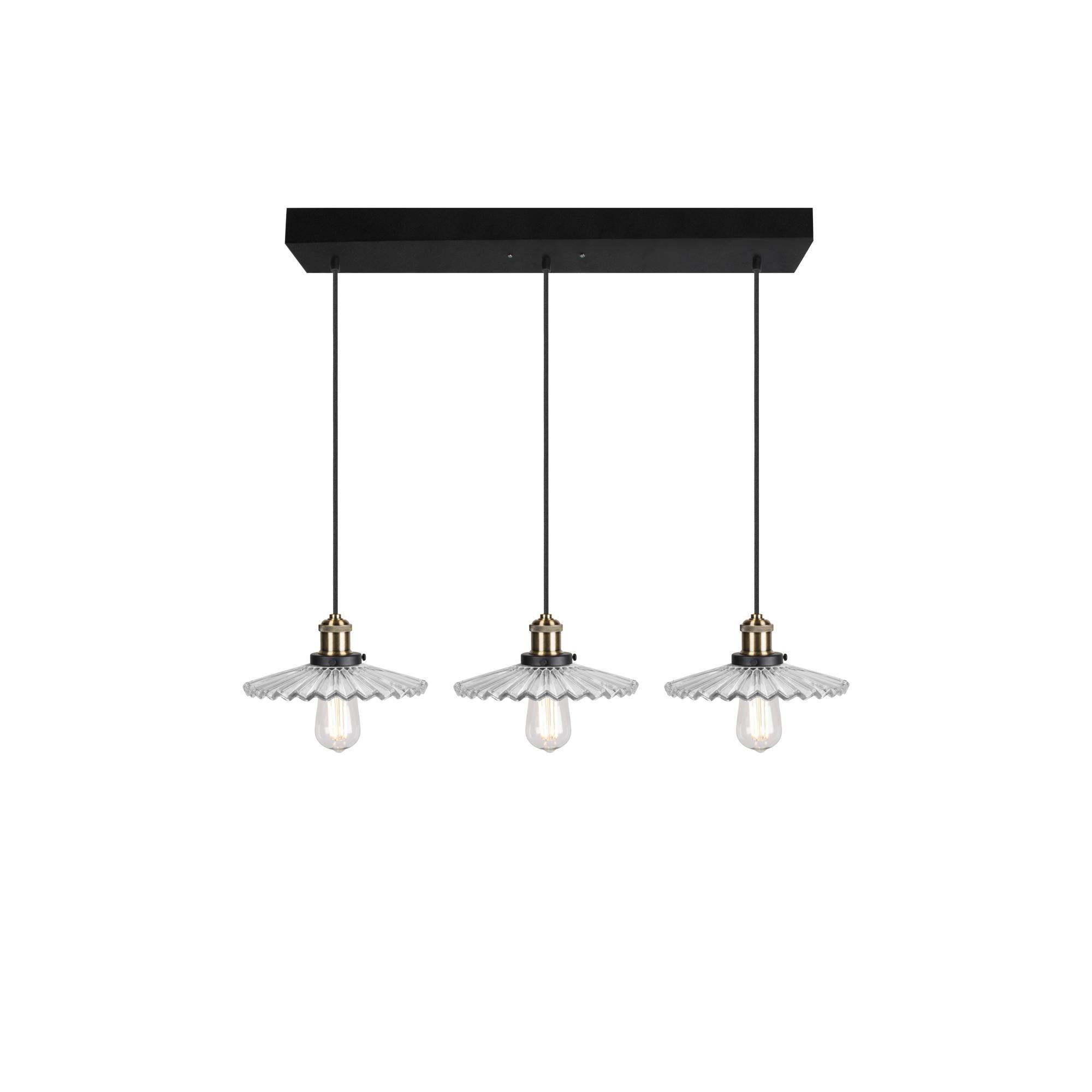 Globen Lighting Cobbler 3 Pendant Clear