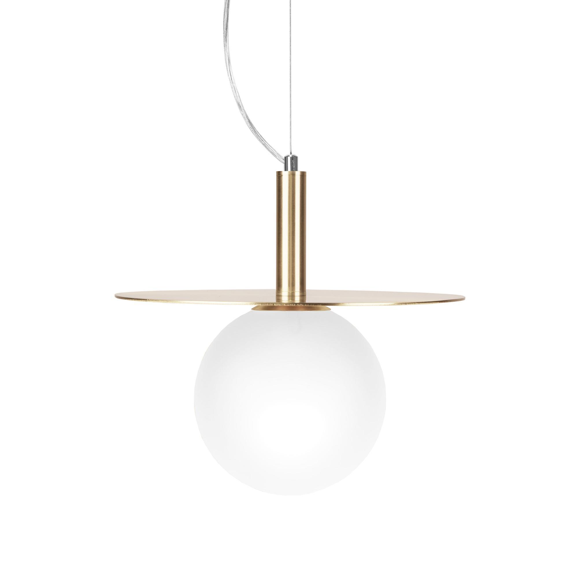 Globen Lighting Art Déco Lampadario Ottone Spazzolato