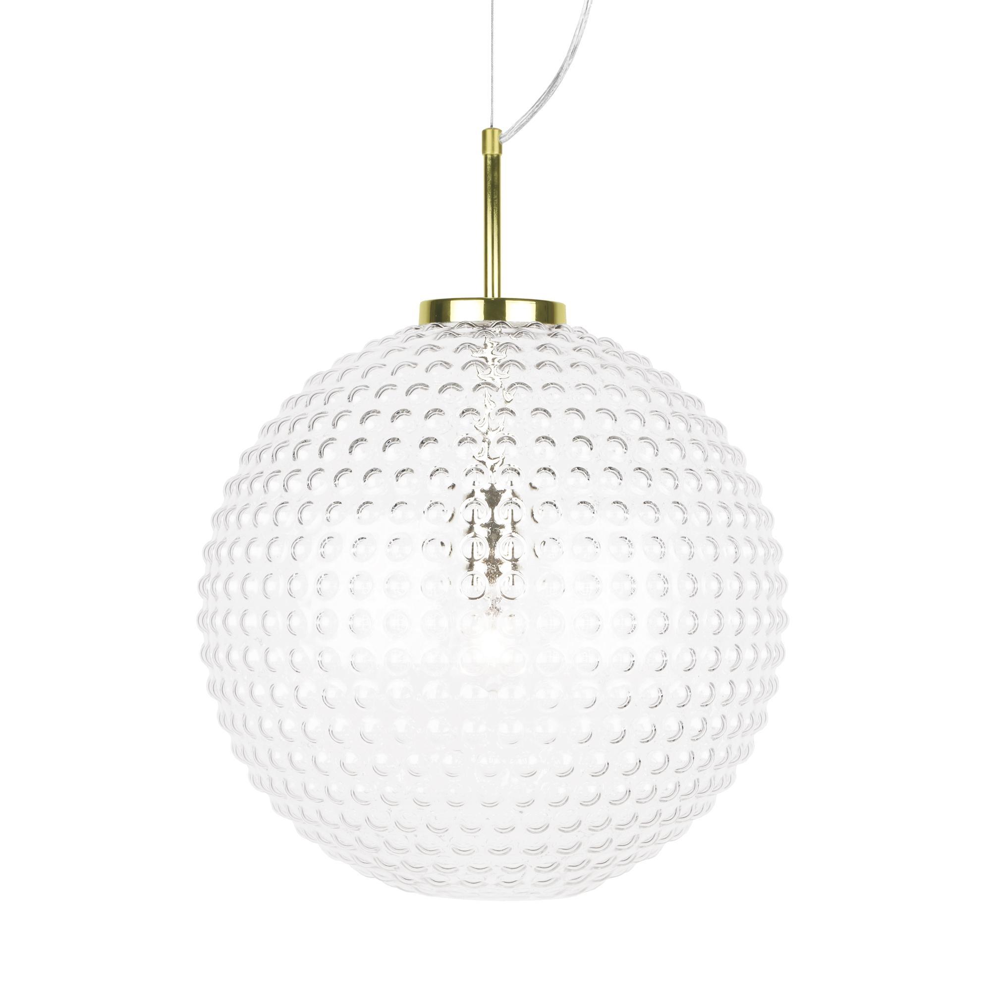 Globen Lighting Spring XL Lampa Wisząca Przezroczysta/Mosiądz