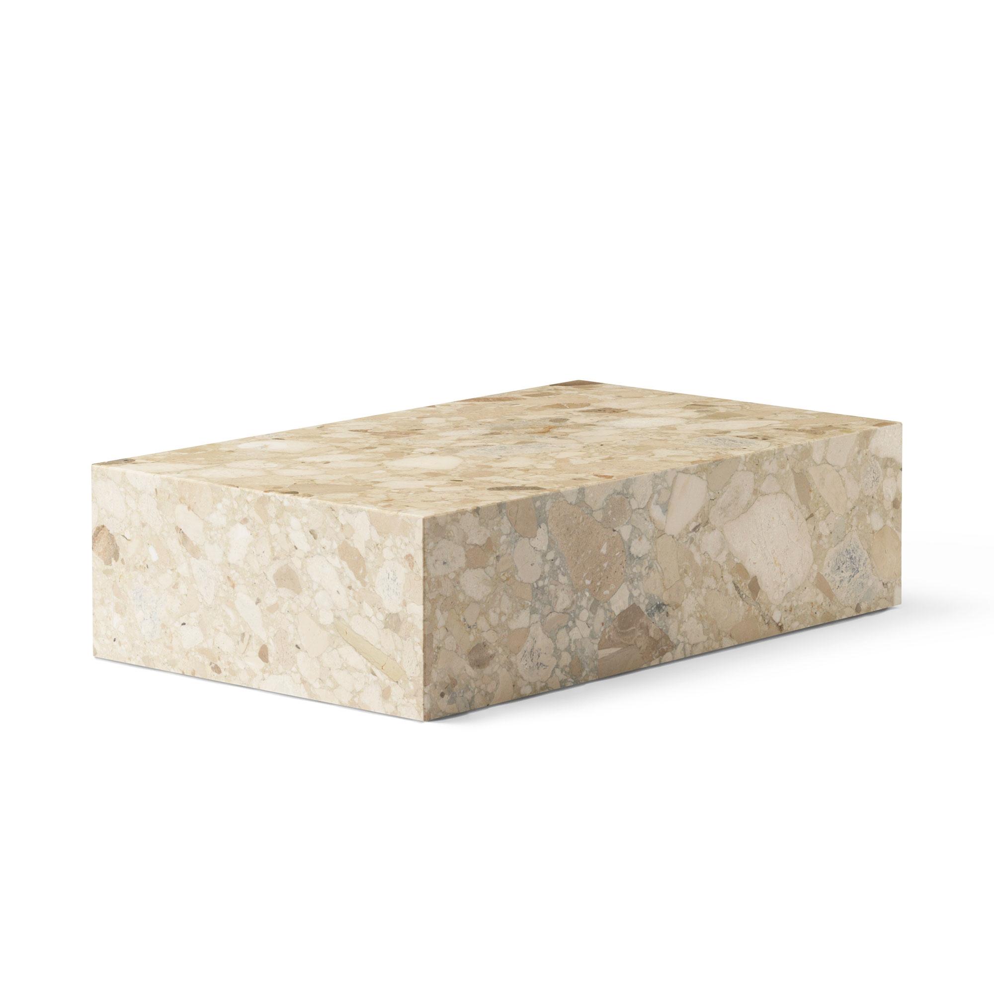 Audo Plinth Coffee Table Low Kunis Breccia Marble